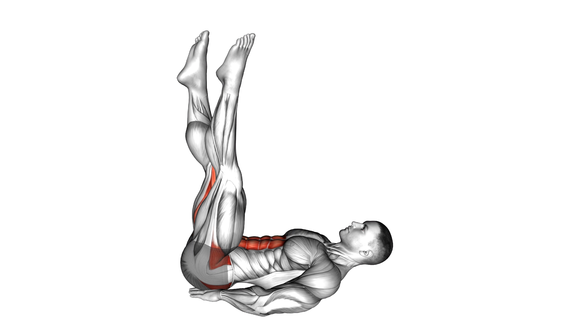 Lying Vertical Scissors on Floor exercise demonstration