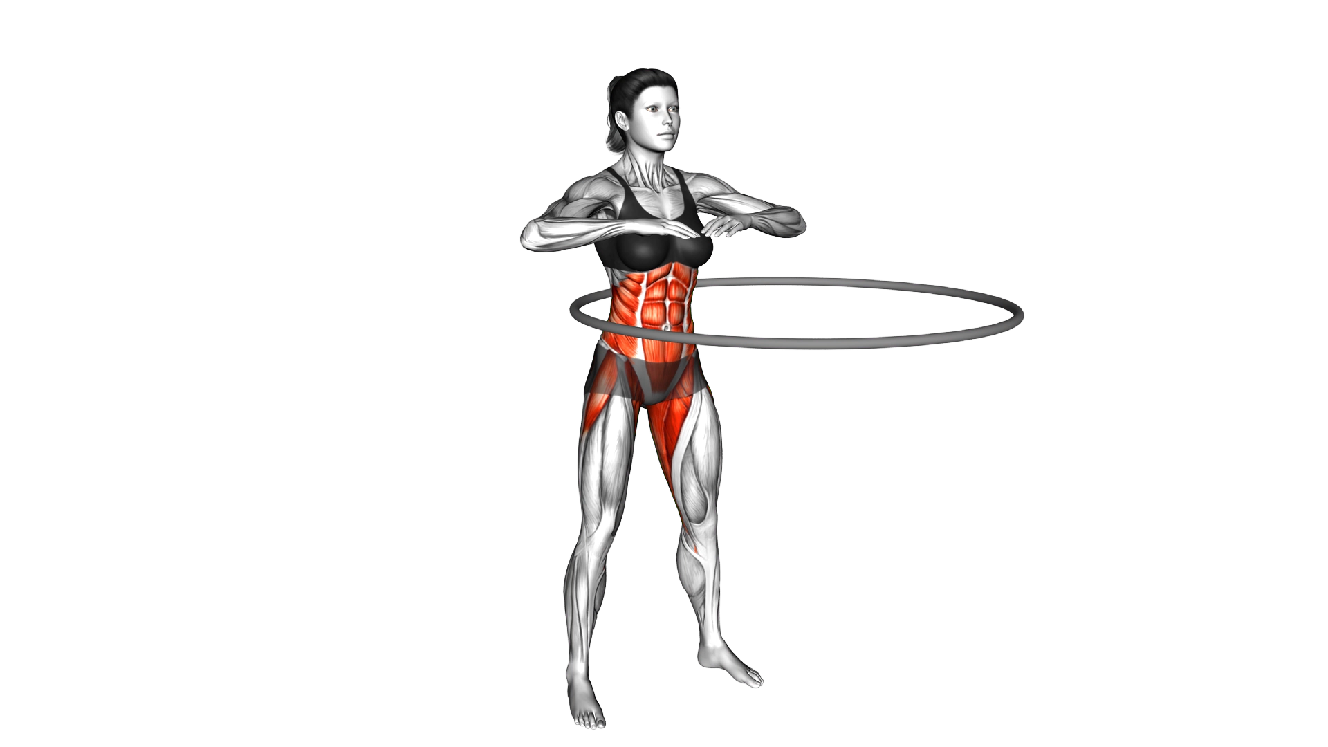 Hip Circle with Hula Hoop exercise demonstration
