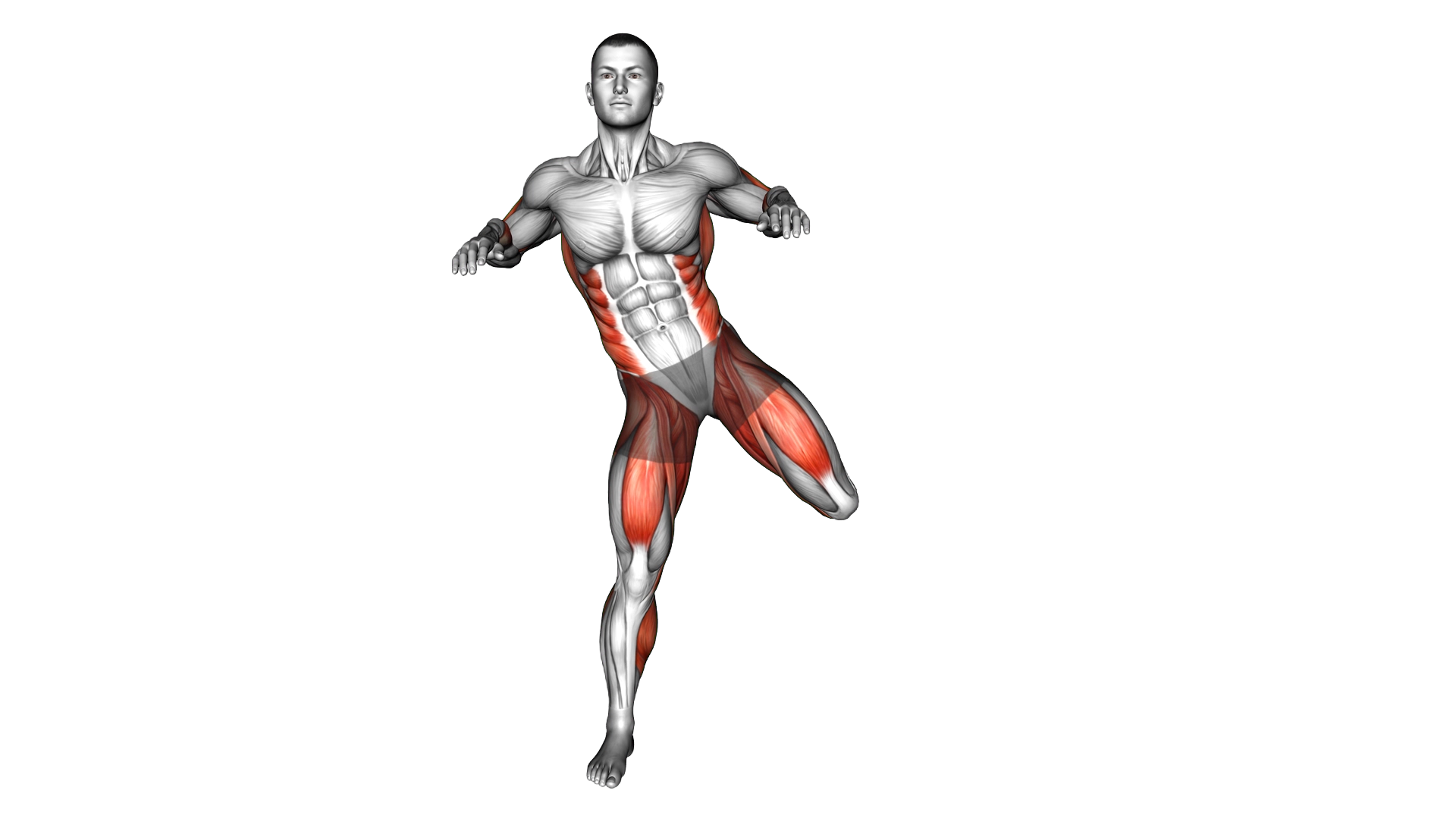 Butt Kick with Row exercise demonstration