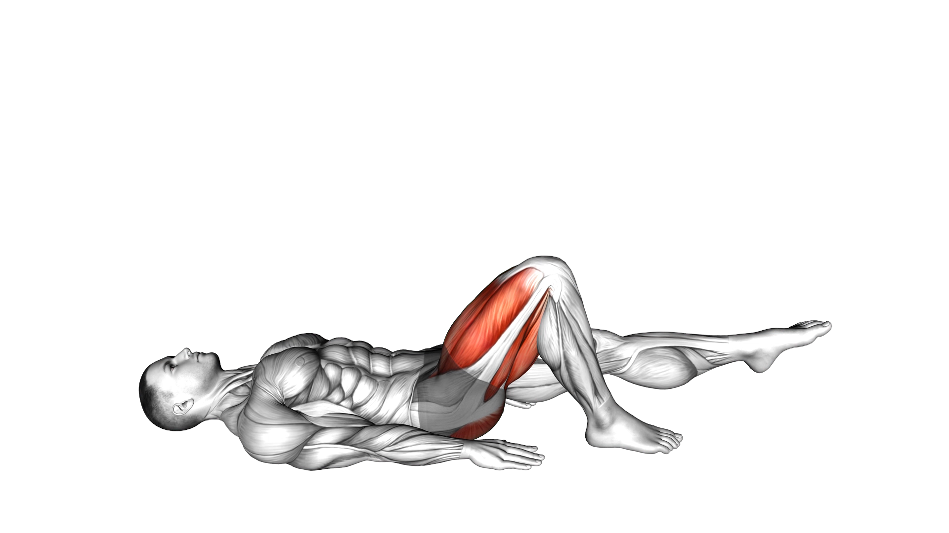 Single Leg Bridge with Outstretched Leg (left) (ma exercise demonstration