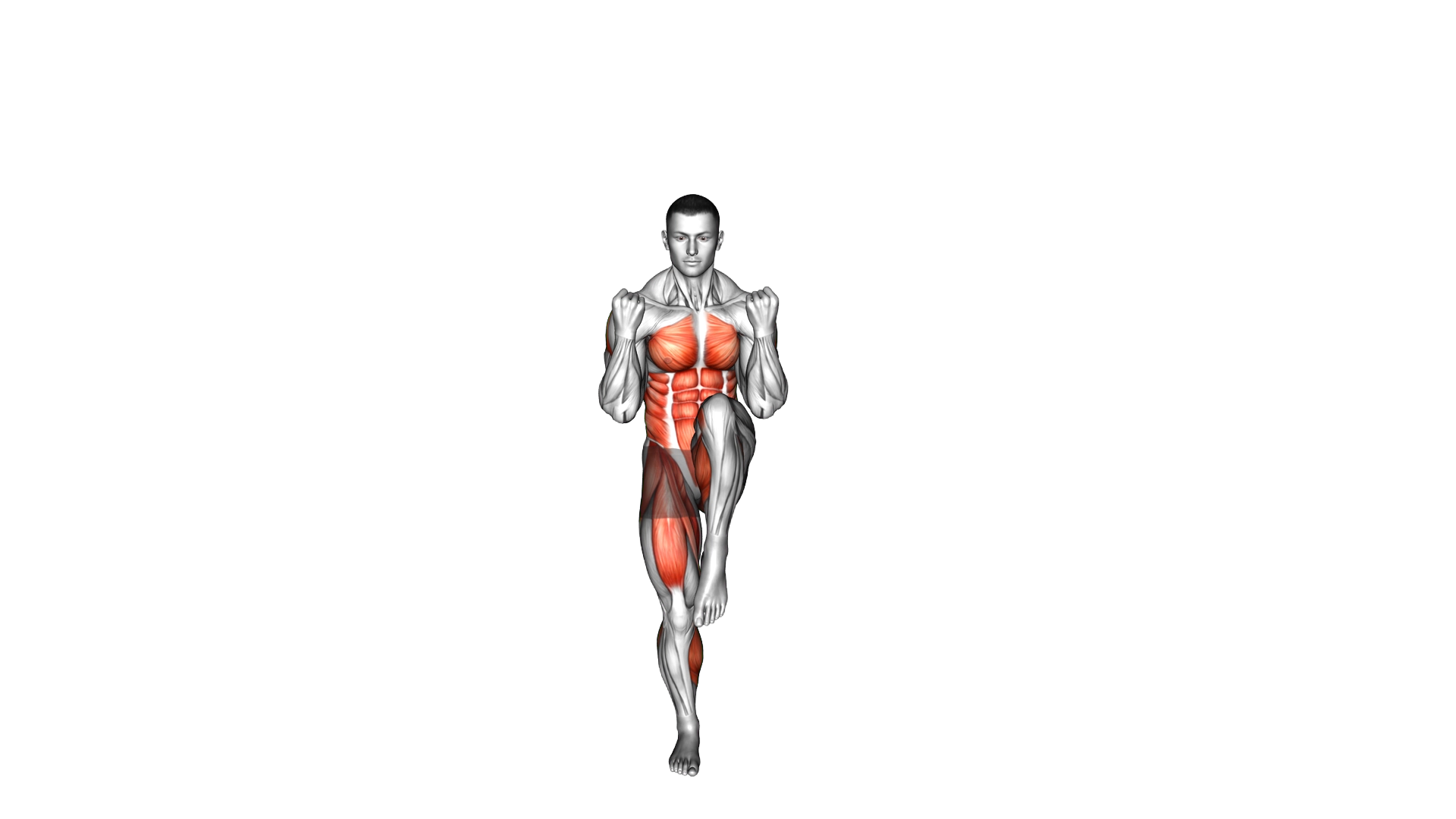 Celebratory Knee Drives exercise demonstration