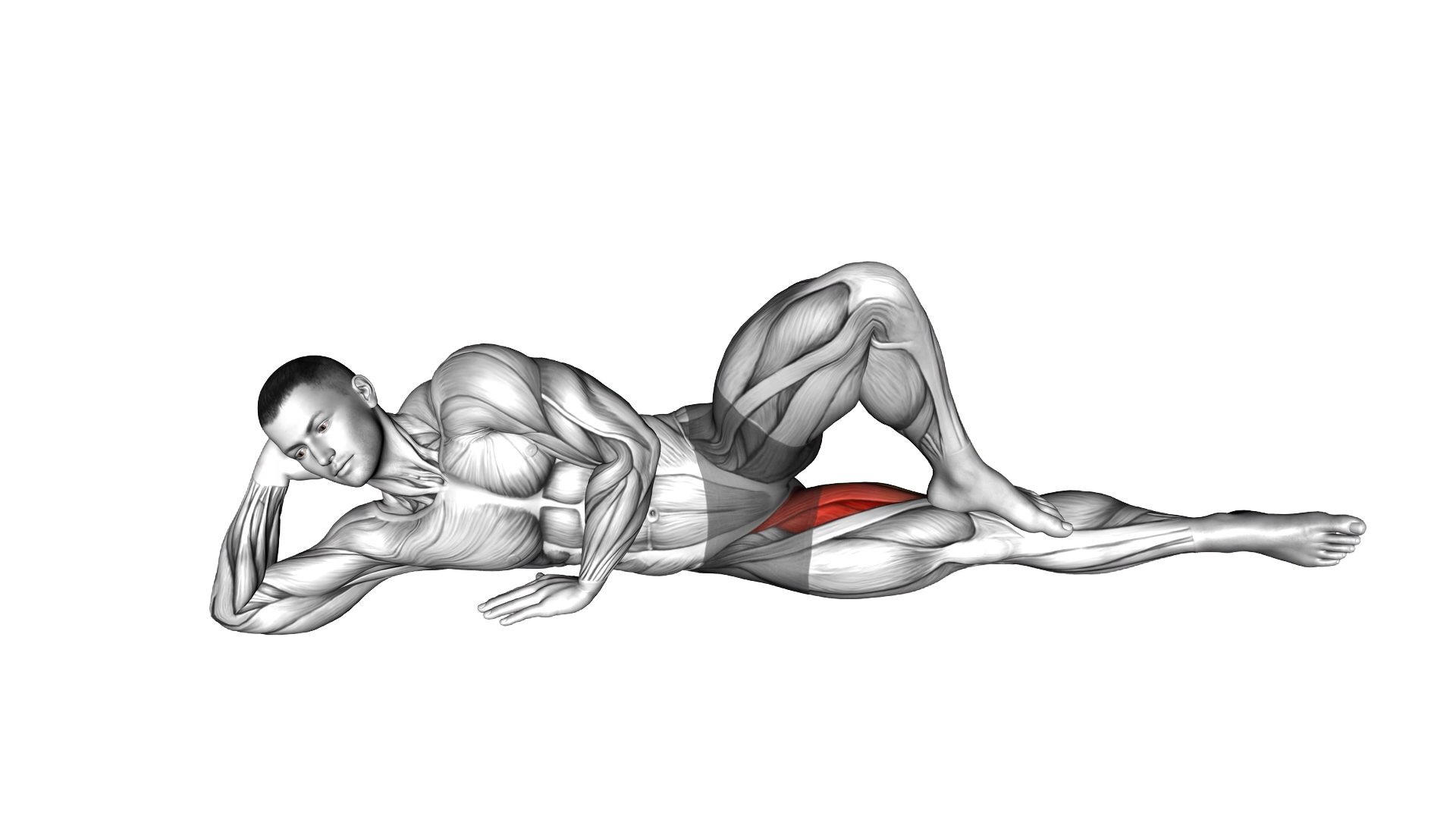 Bodyweight Side Lying Leg Adduction exercise demonstration