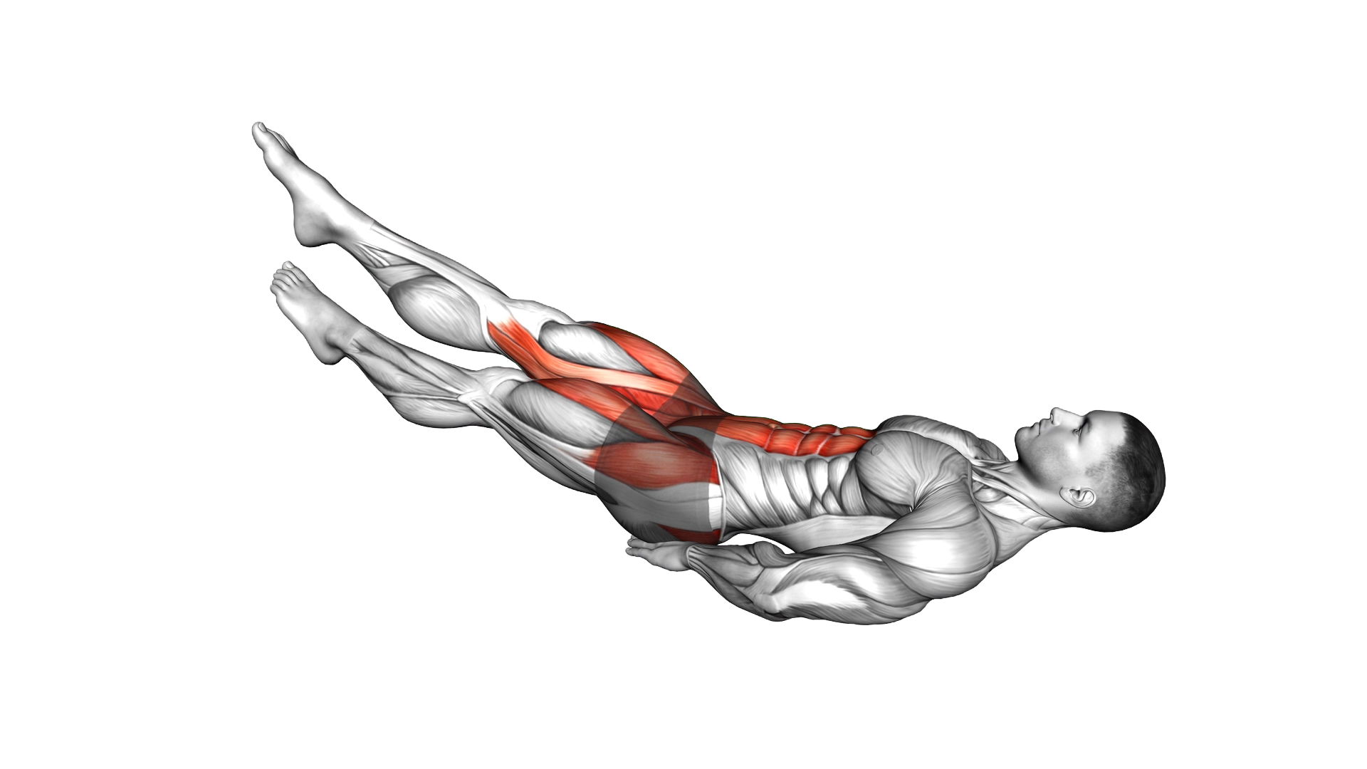 Lying Scissors Cross exercise demonstration