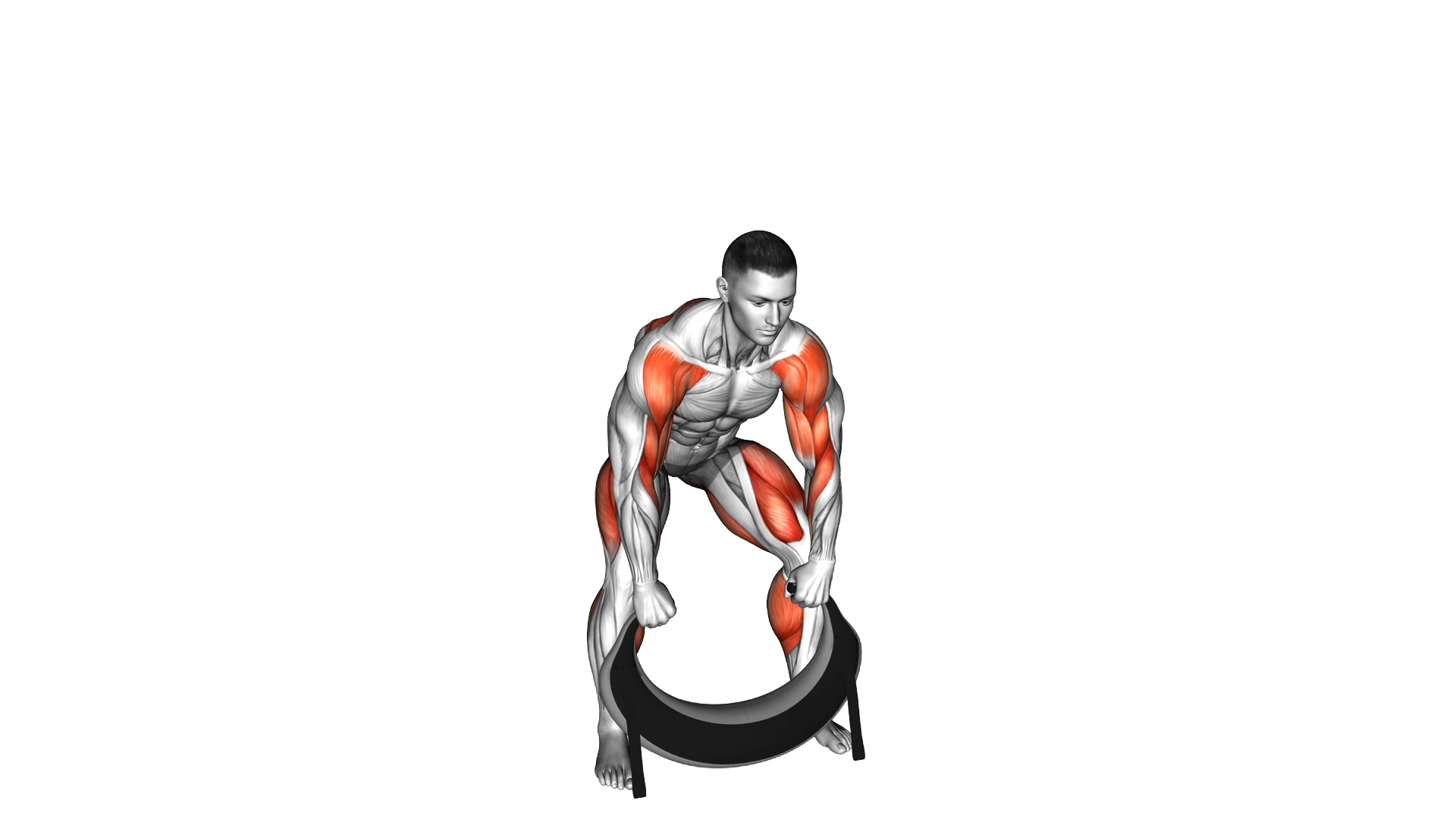 Weighted Bag Half Squat High Pull exercise demonstration
