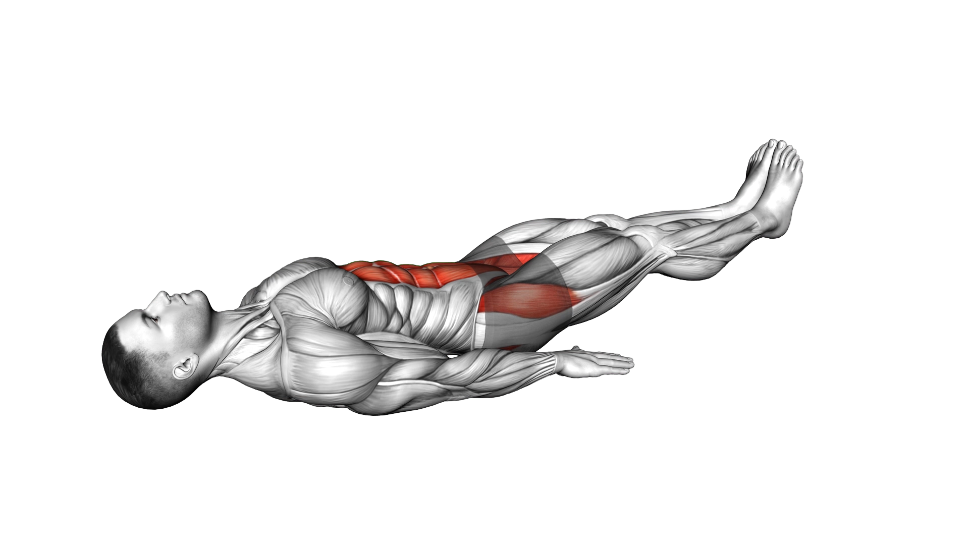 Lying Hover Leg Clap (Abduction) exercise demonstration