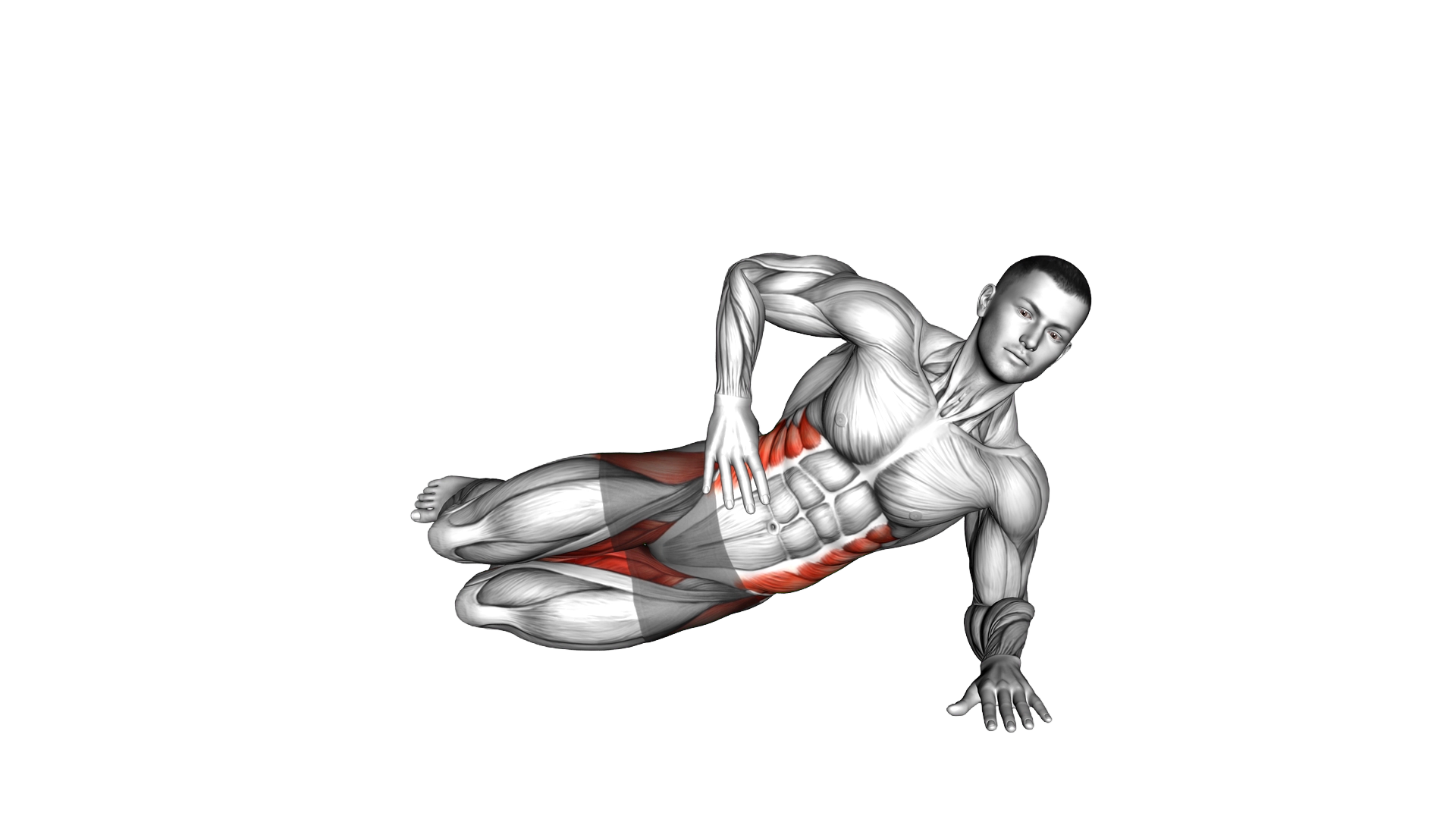 Side Plank Bent Leg Lift exercise demonstration