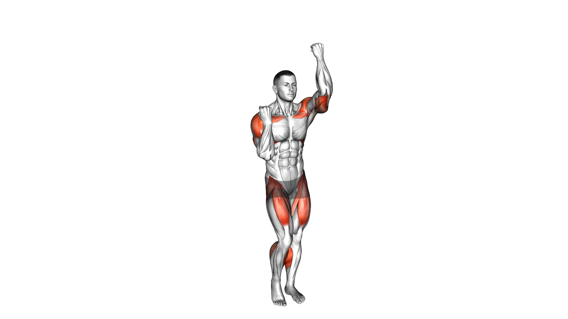 Uppercuts Step in Place exercise demonstration