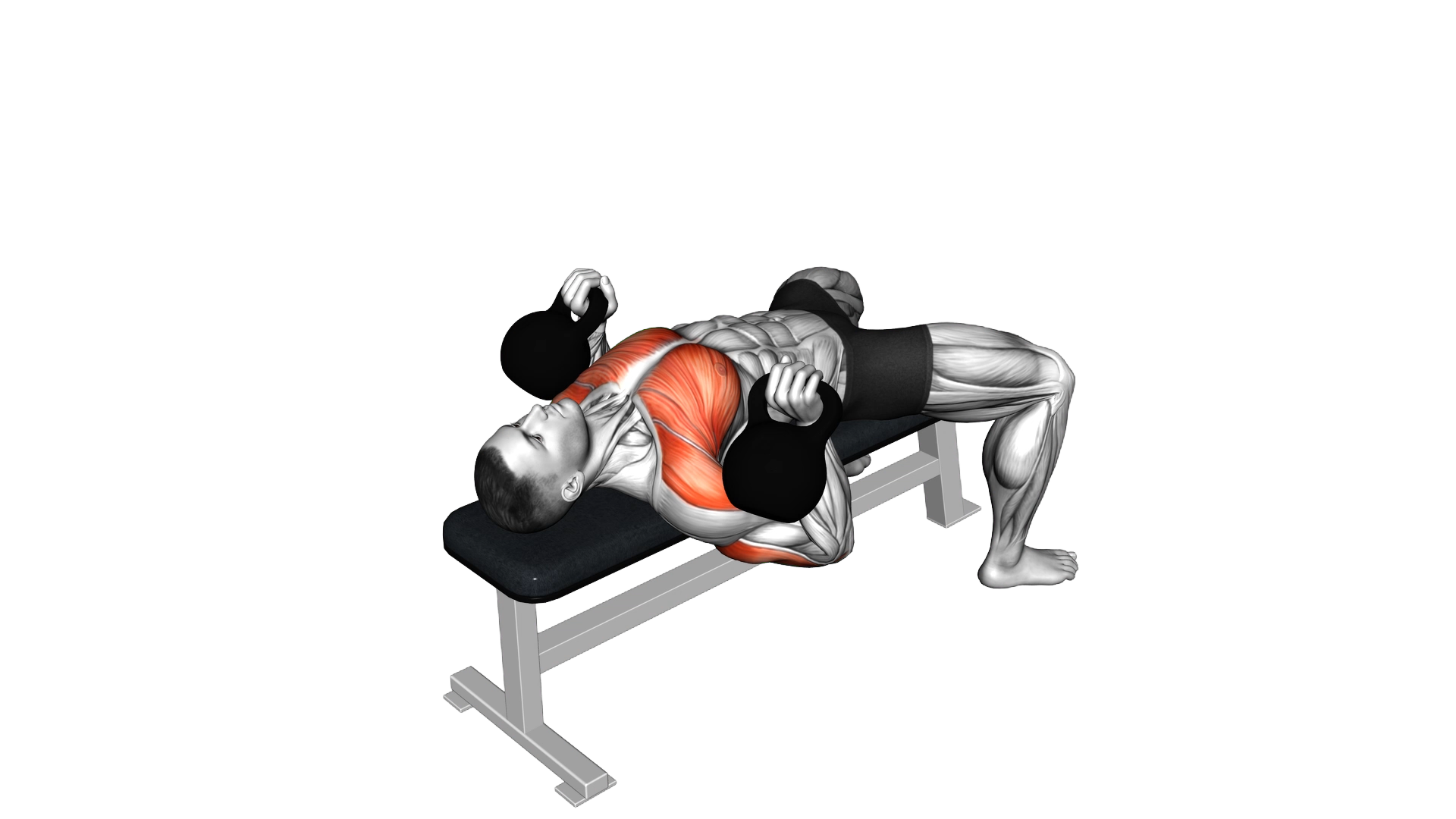 Kettlebell Bench Press exercise demonstration