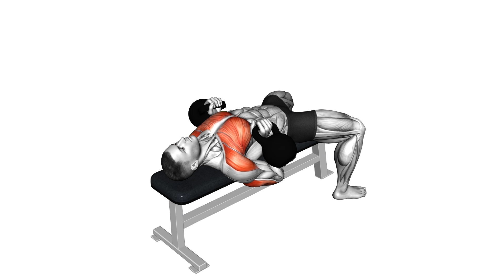 Kettlebell Neutral grip Bench Press exercise demonstration