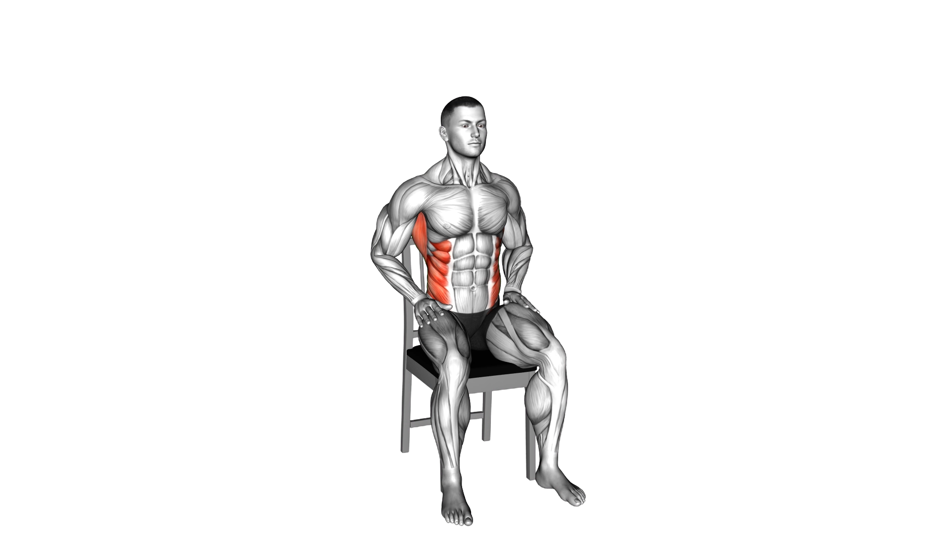 Diagonal Reach on Chair exercise demonstration