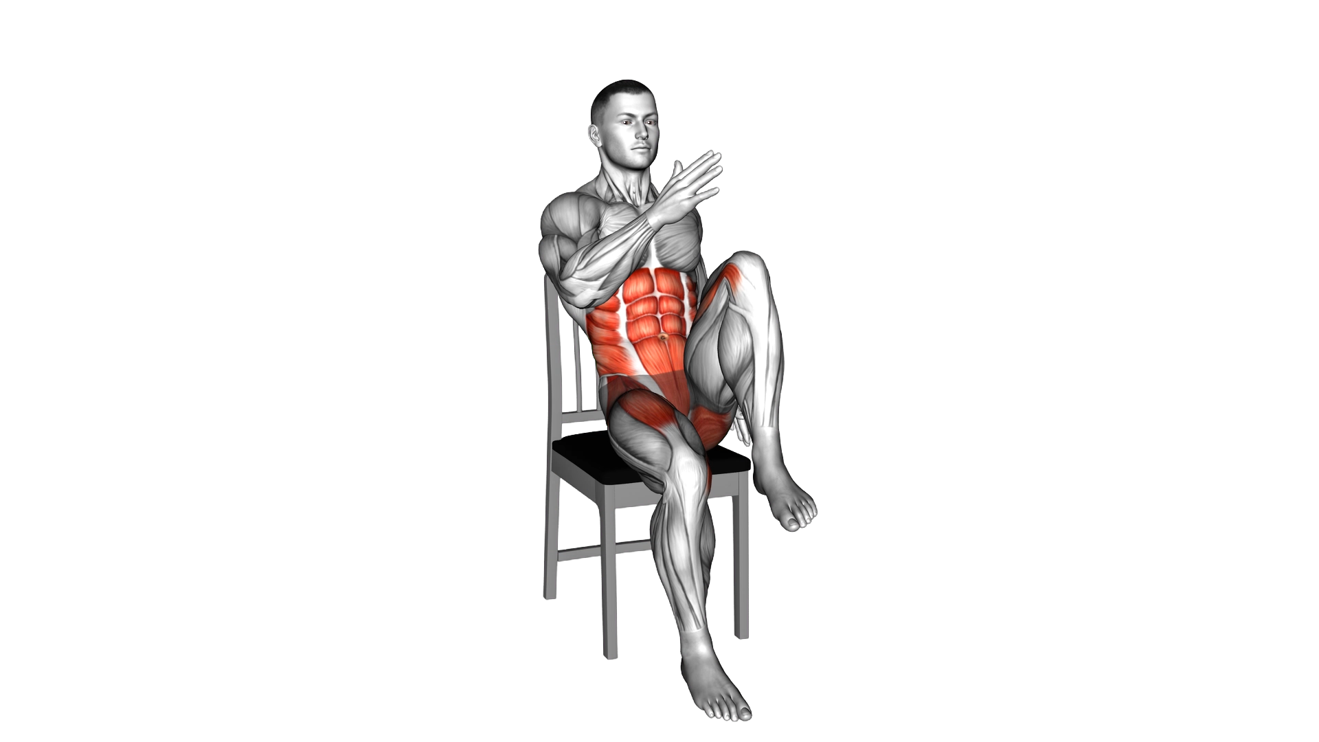 Floating Run on Chair exercise demonstration