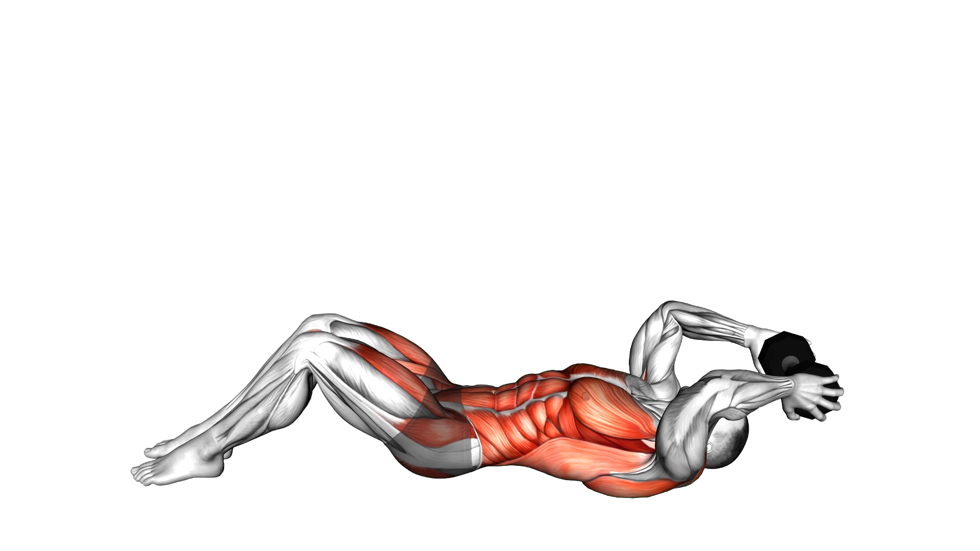 Dumbbell Alternate V up exercise demonstration