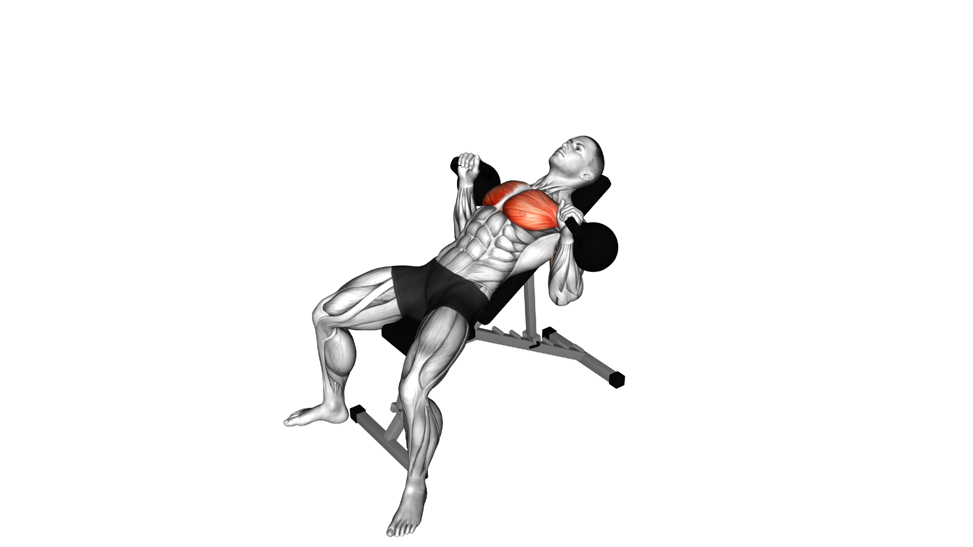 Kettlebell Incline Bench Press exercise demonstration