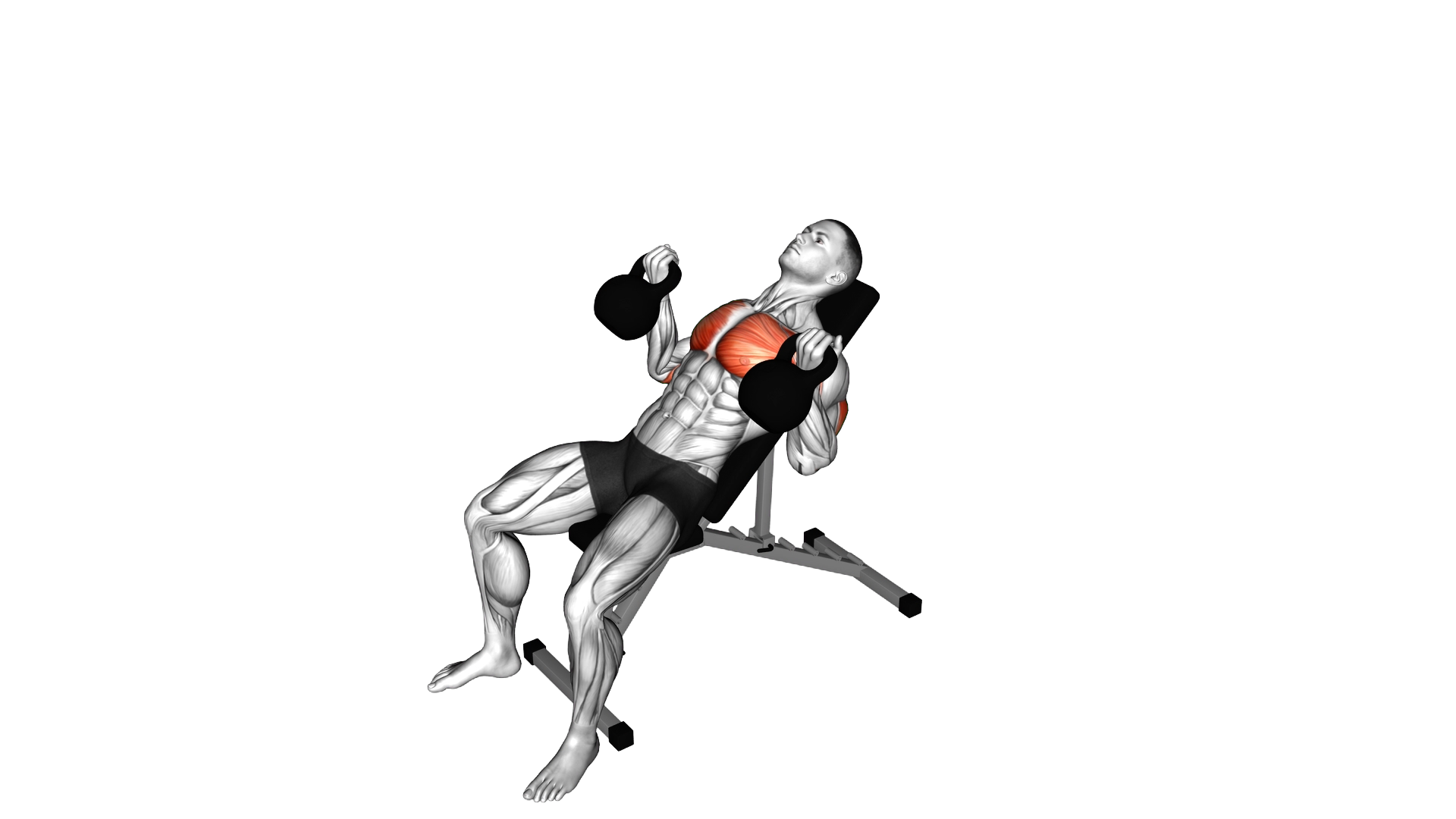 Kettlebell Incline Palm in Press exercise demonstration