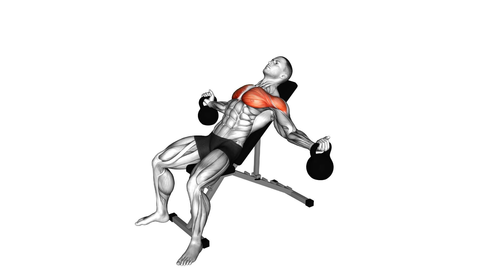 Kettlebell Incline Twisted Fly exercise demonstration