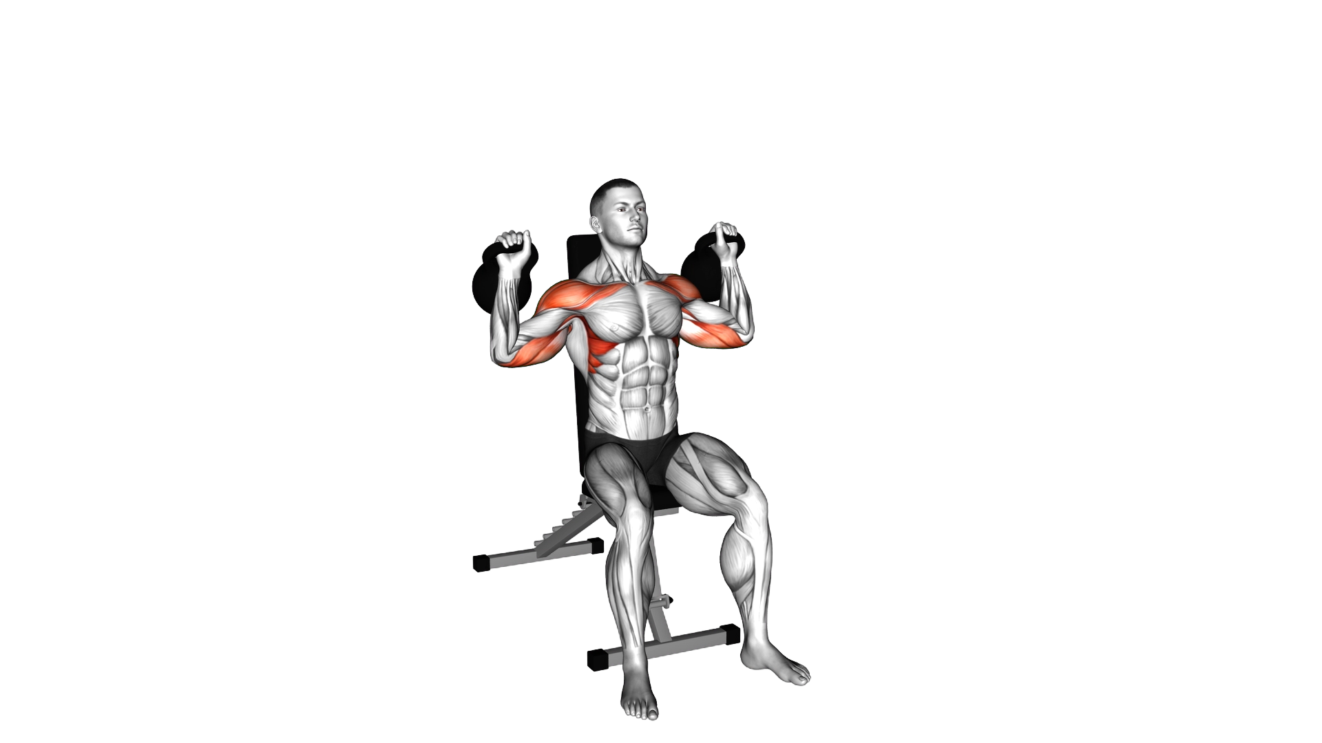 Kettlebell Seated Shoulder Press exercise demonstration