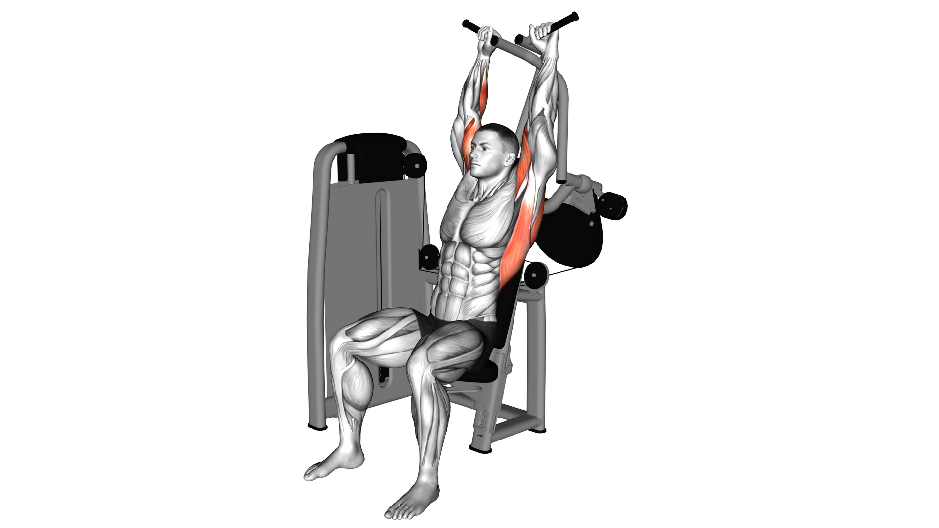 Lever Cross Lat Pulldown exercise demonstration