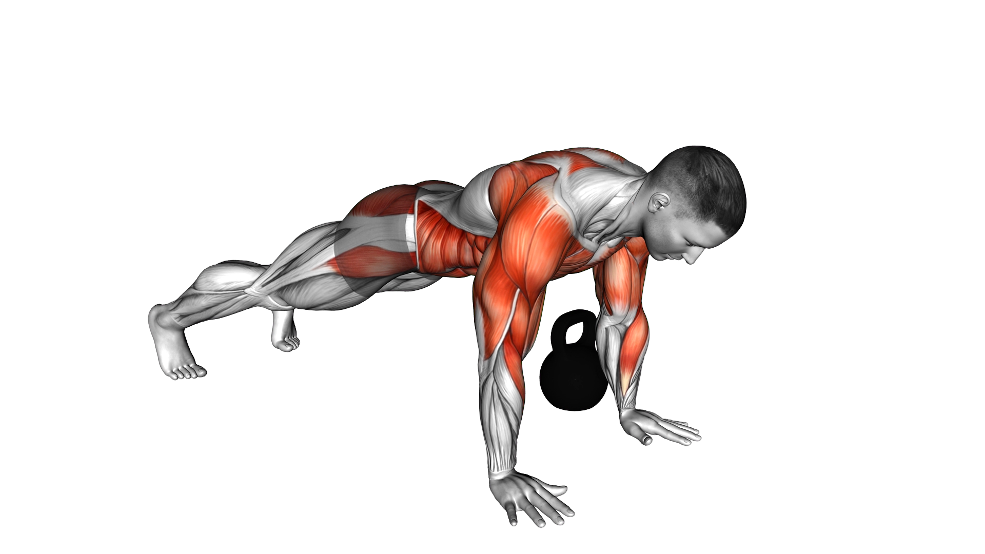 Kettlebell Plank Pass Through exercise demonstration