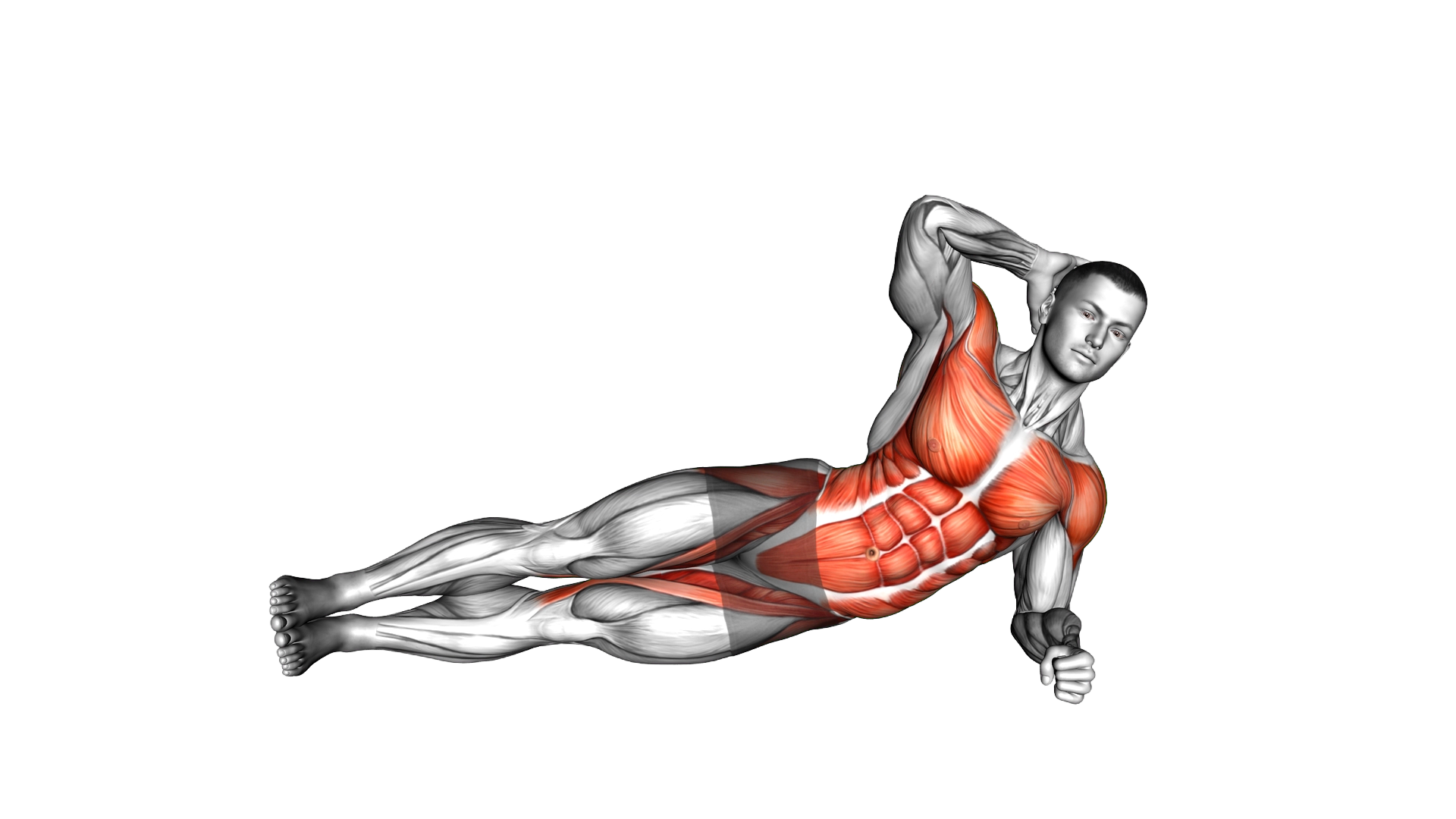 Side Plank Raise and Crunch exercise demonstration
