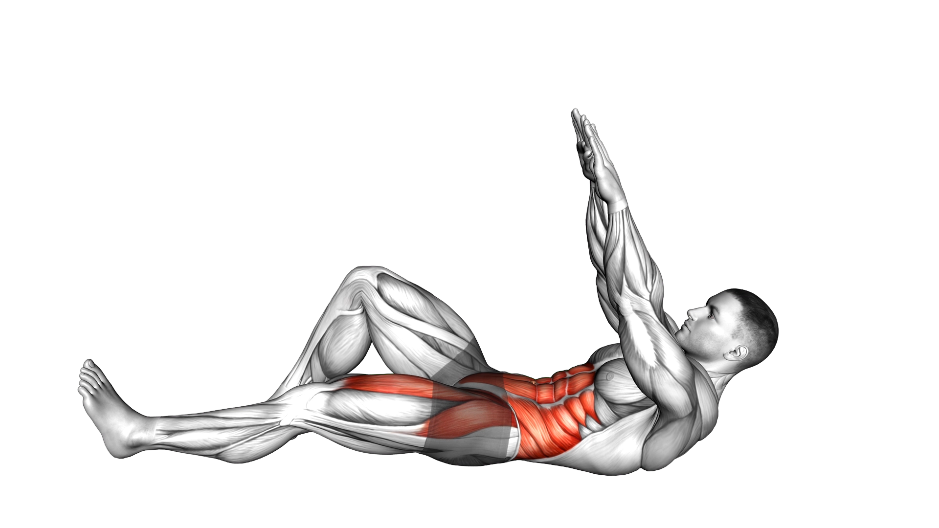 Single Leg Extension Crunch exercise demonstration