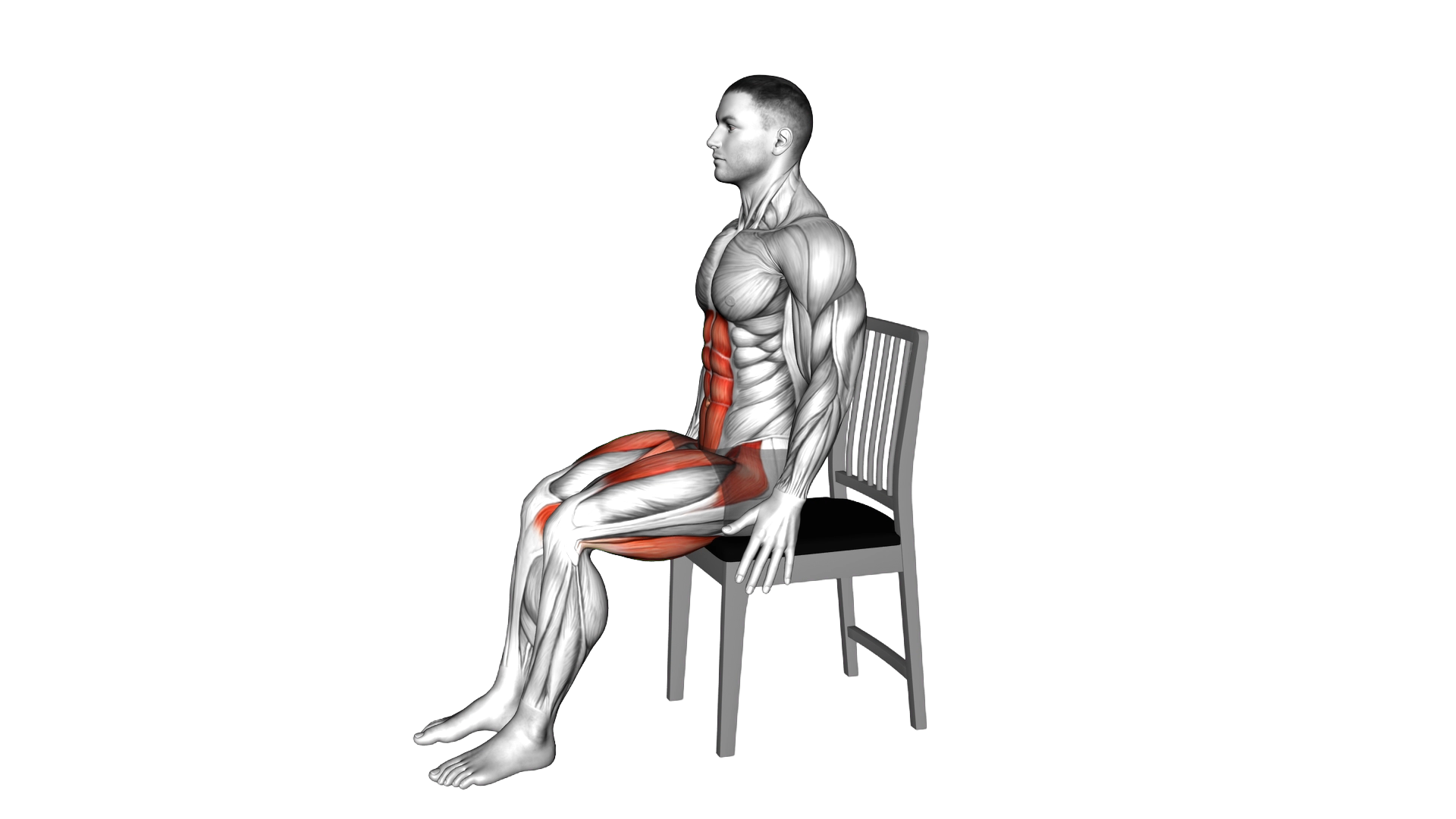 Sitting March on a Chair exercise demonstration