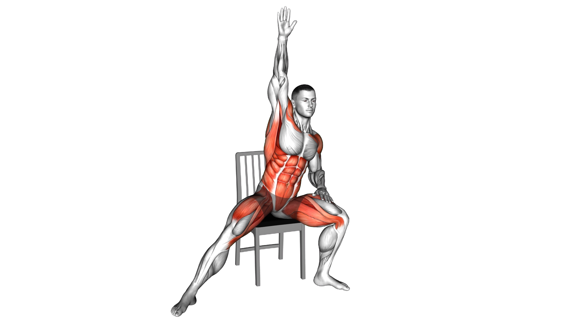 Sitting Side Step on Chair exercise demonstration