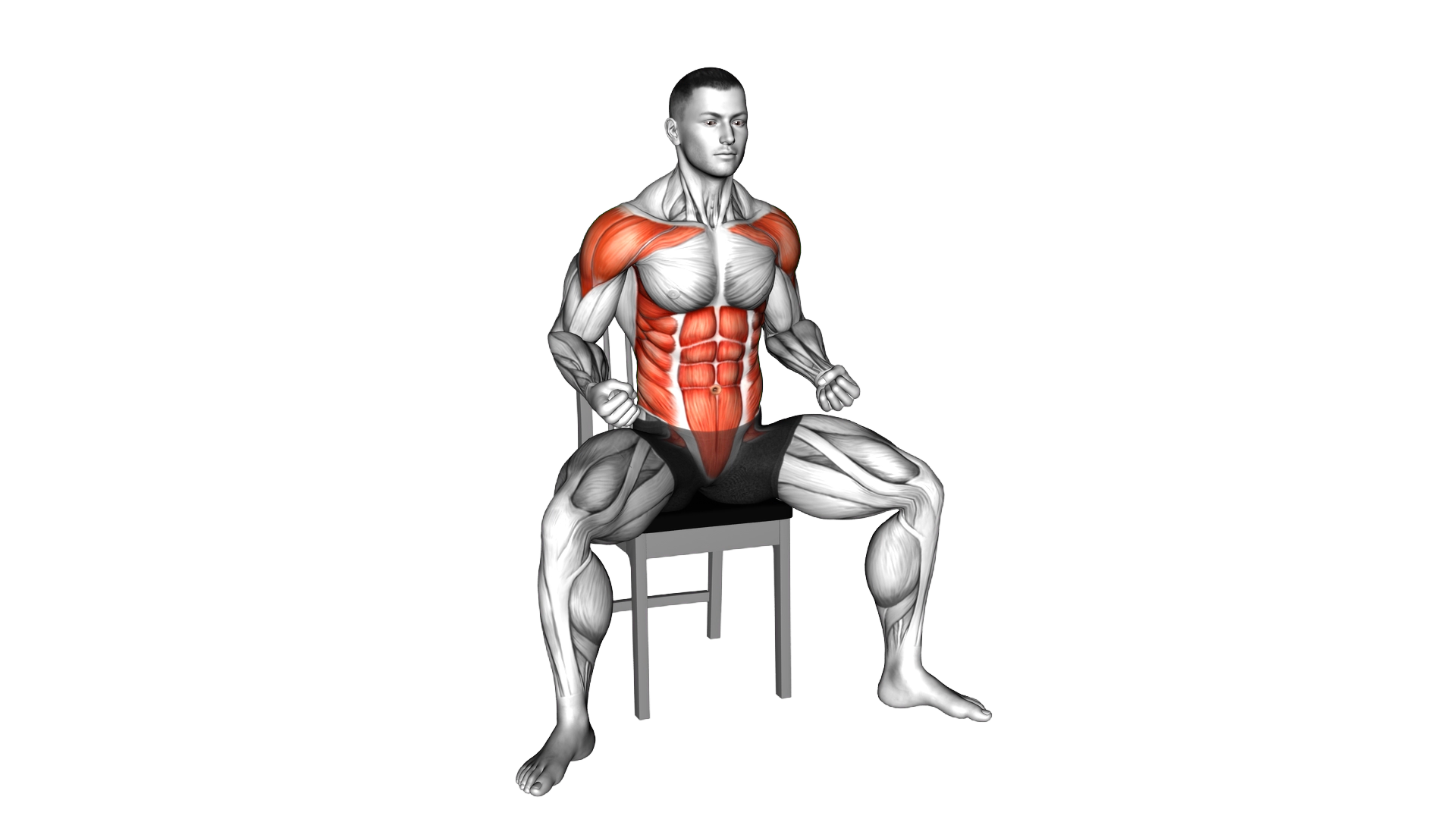 Sitting Uppercut on Chair exercise demonstration