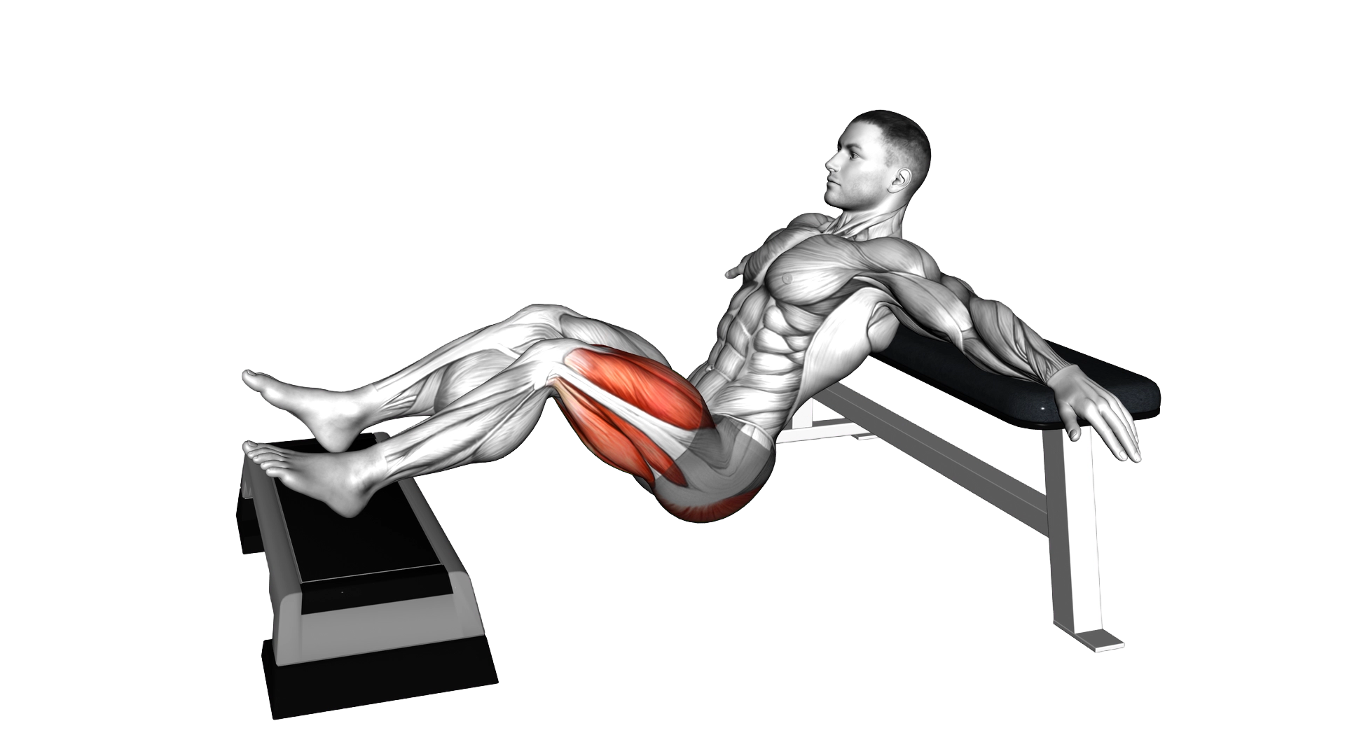 Elevated Single Leg Hip Thrust exercise demonstration