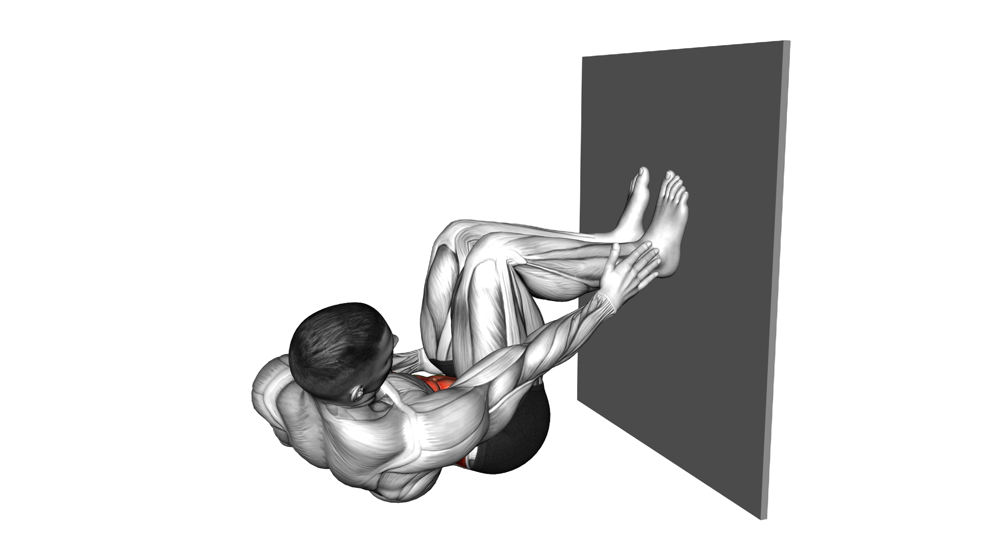 90 Degree Heel Touch against Wall exercise demonstration