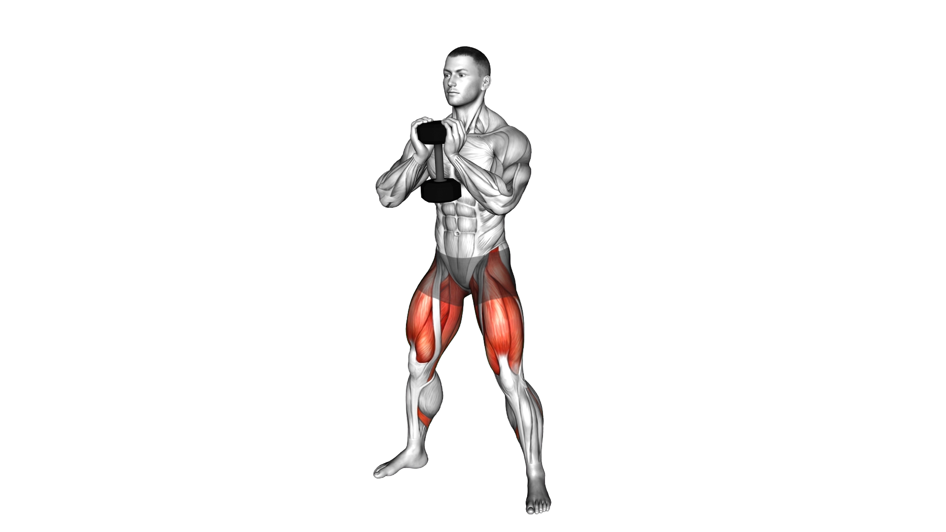 Dumbbell Goblet Sumo Squat exercise demonstration