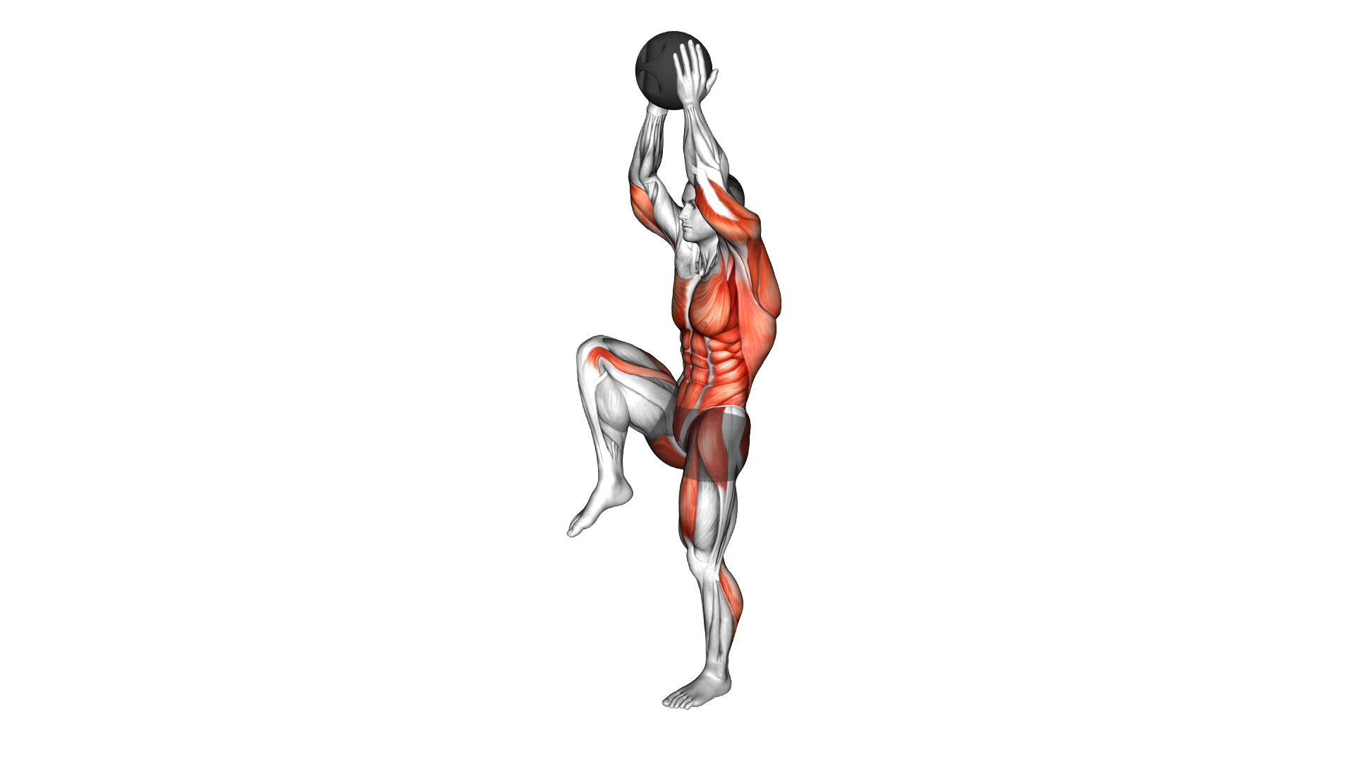 Medicine Ball Single Leg Slam exercise demonstration