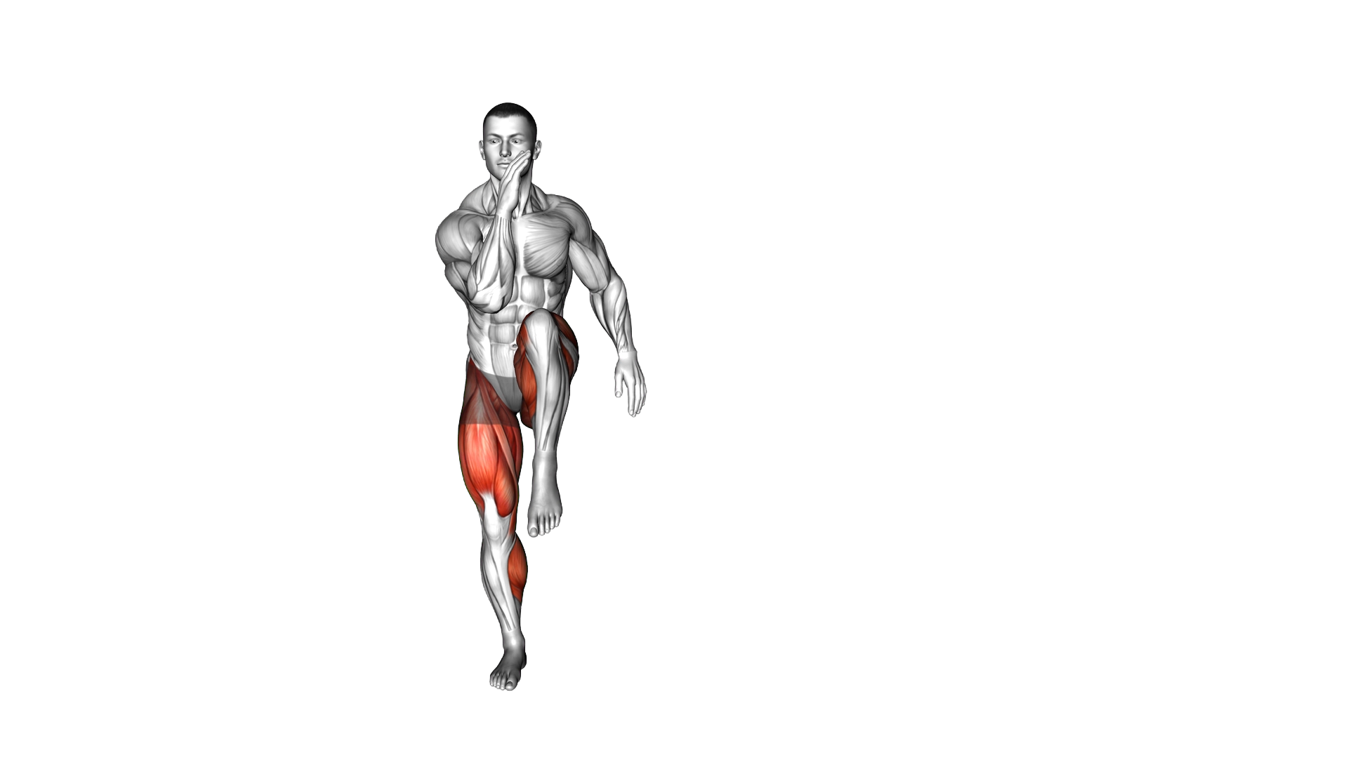 Double High Knee Side Hop exercise demonstration