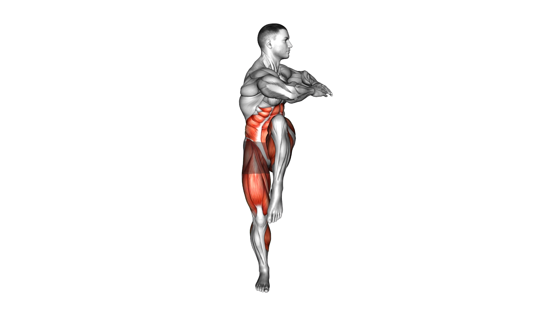 Twist Knee Drive exercise demonstration