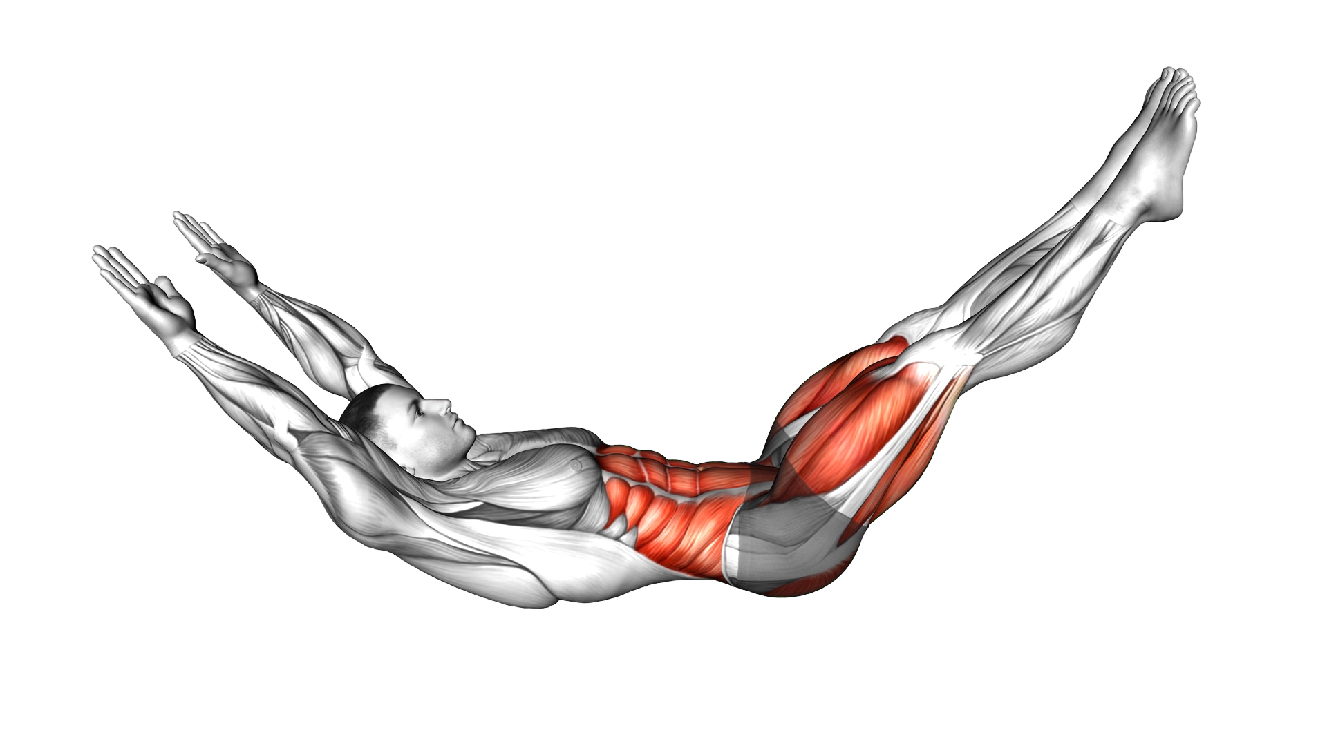 Knee In and Out Crunch exercise demonstration