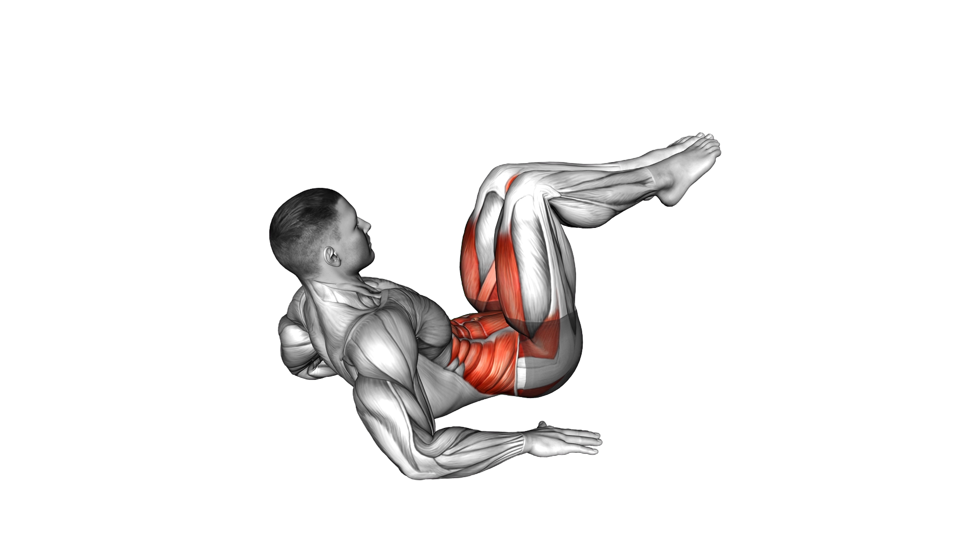Lying Raised Shoulders Windshield Wiper Leg Extens exercise demonstration