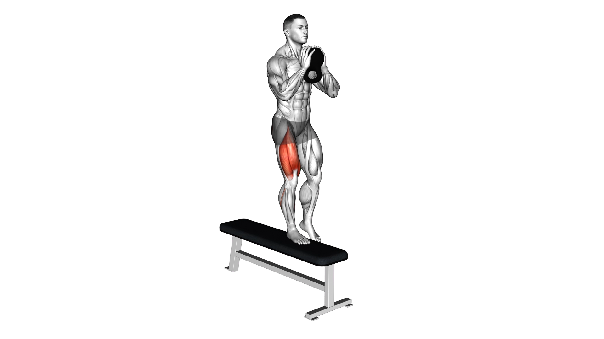 Kettlebell Goblet Lateral Step Up exercise demonstration