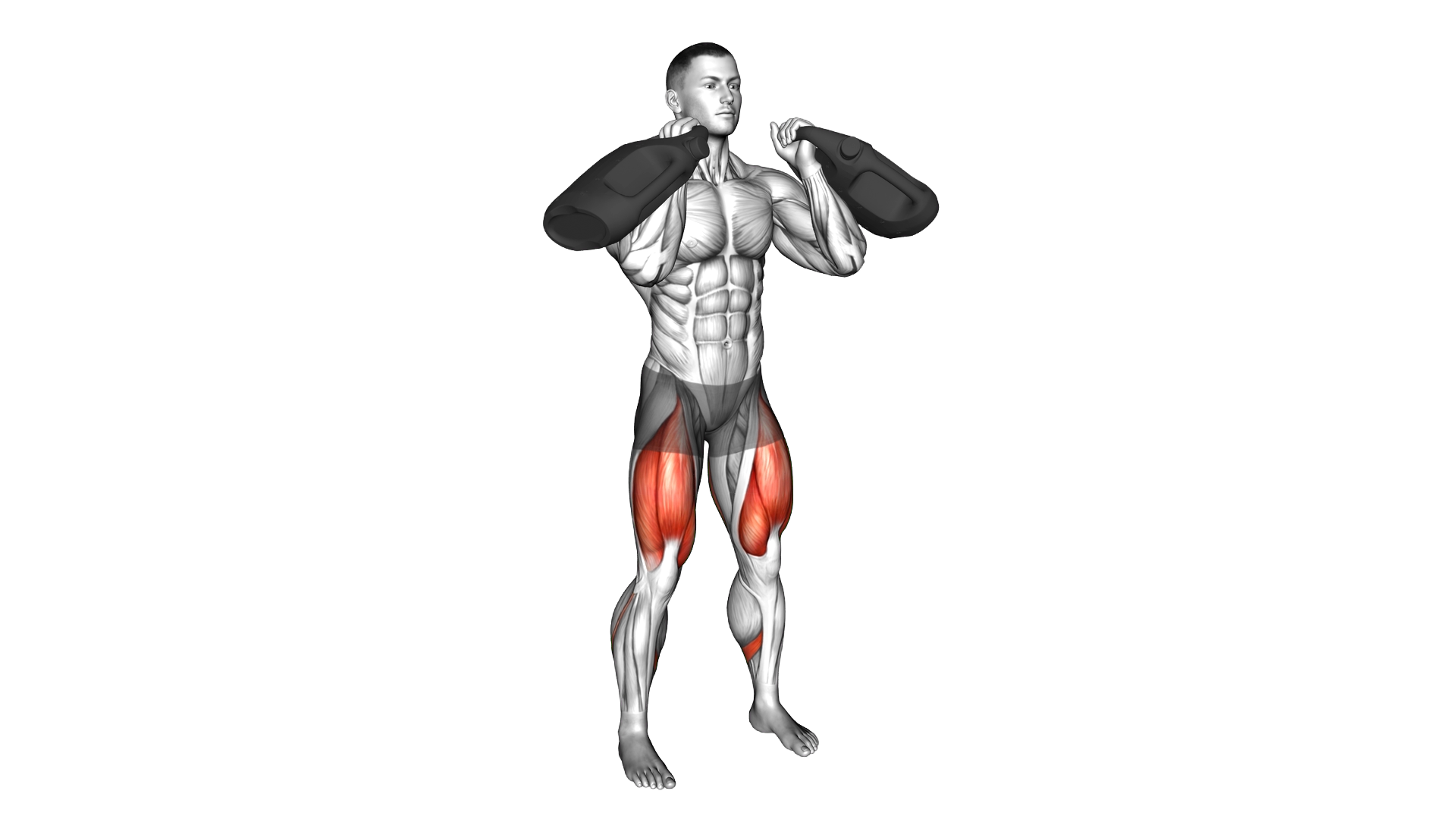 Bottle Weighted Front Squat exercise demonstration