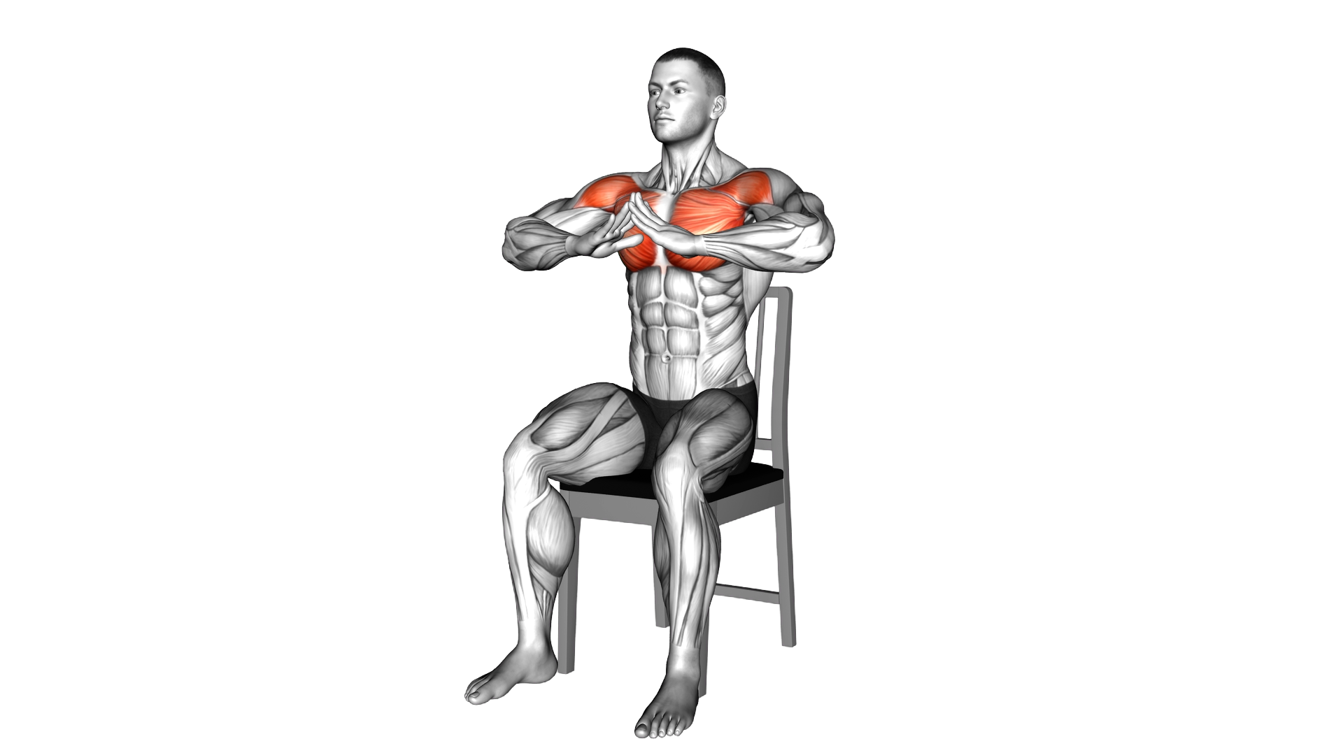Sitting Prayer Chest Squeeze on a Chair exercise demonstration
