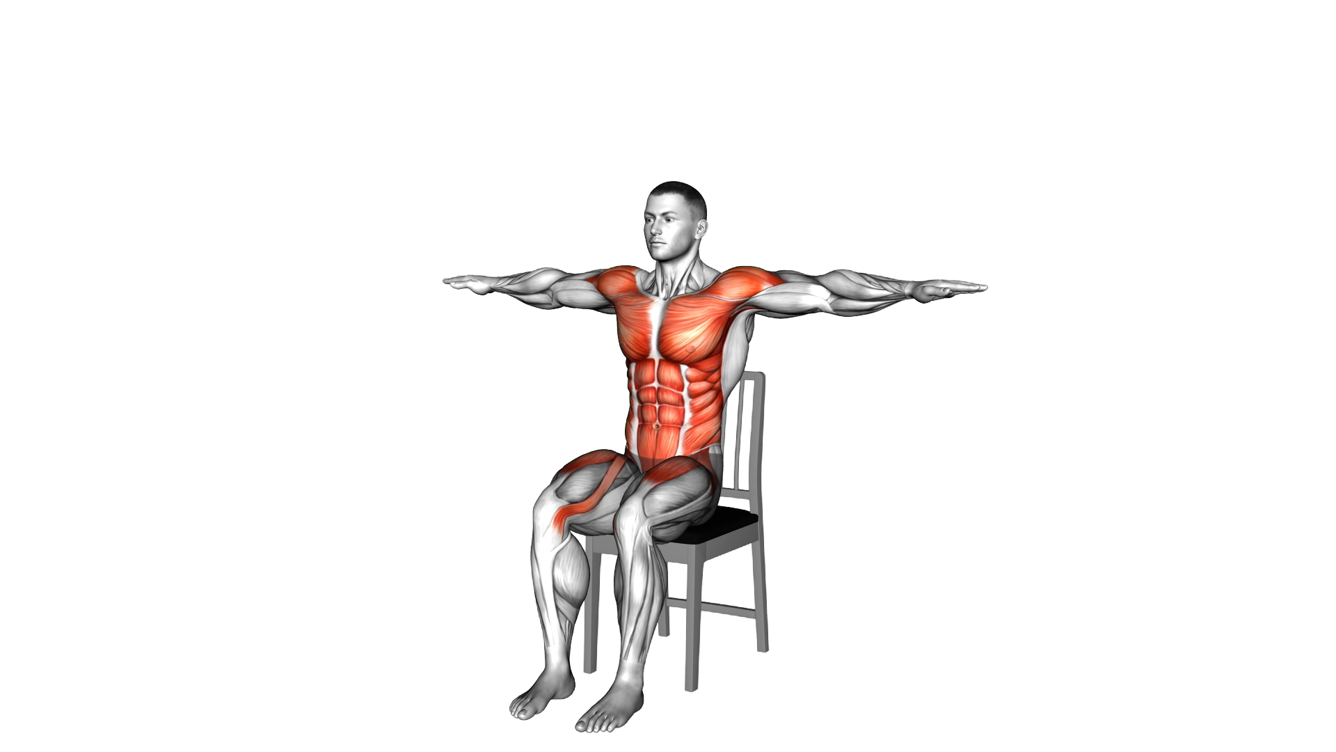 Sitting Alternate Overhead Under Knee Clap on a Ch exercise demonstration