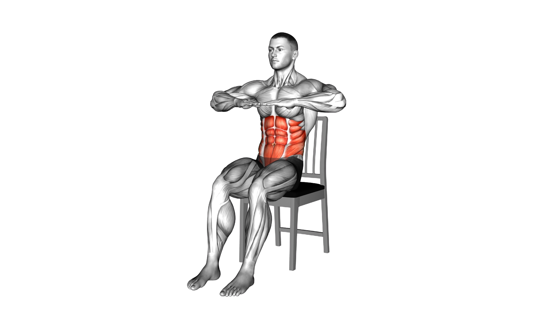 Sitting Russian Twist on a Chair exercise demonstration