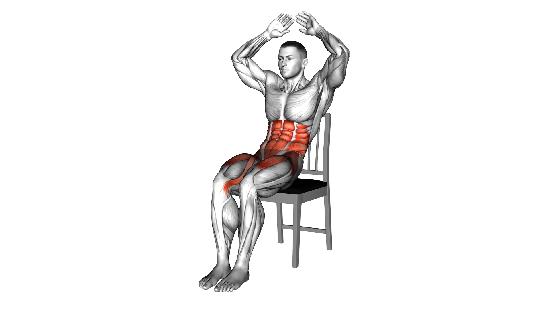 Seated Under Knee Clap on a Chair exercise demonstration