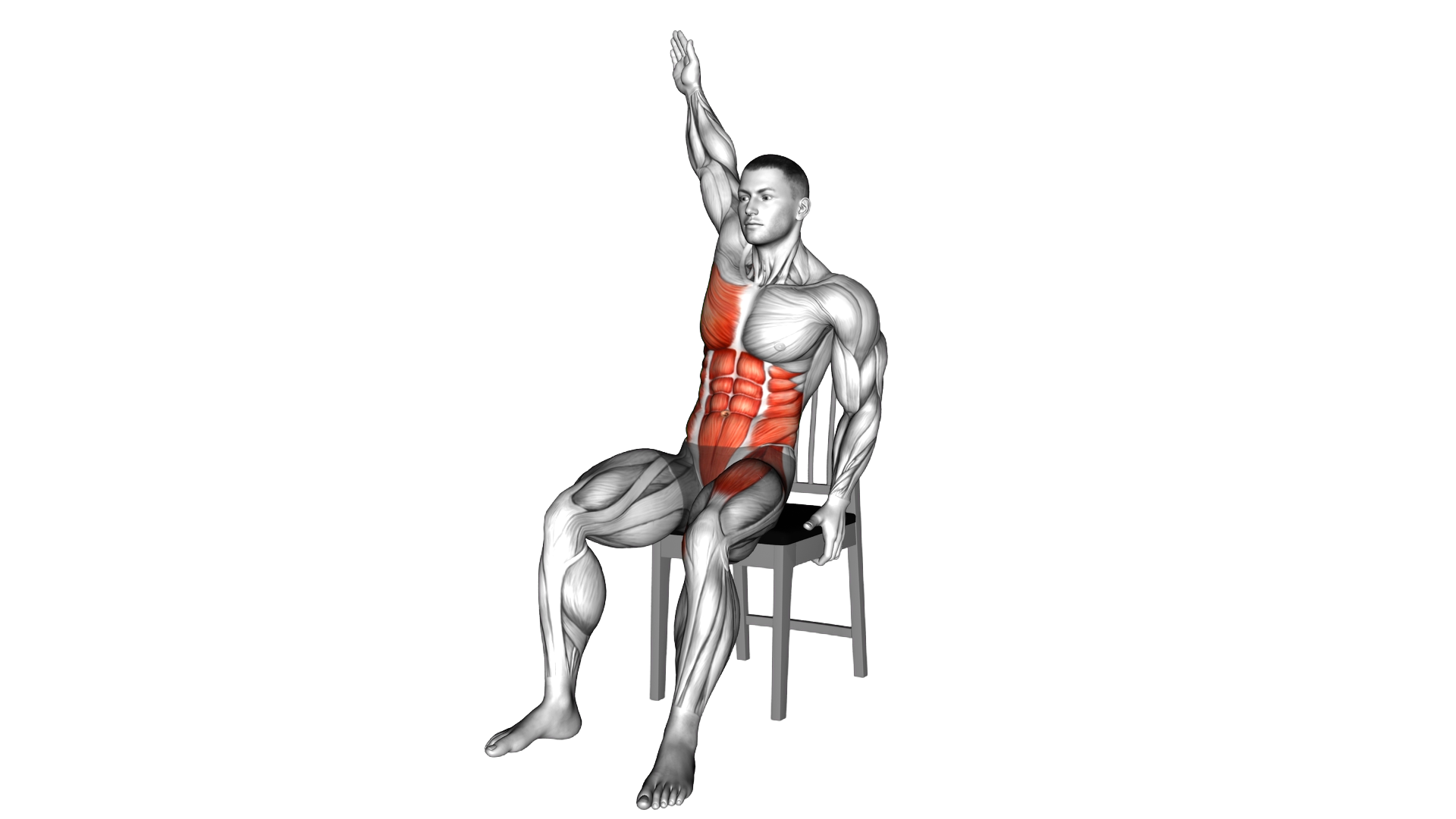 Seated Knee Thrust on a Chair exercise demonstration