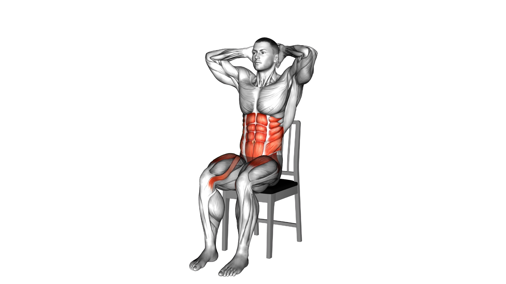 Seated Alternate Foot Taps on a Chair exercise demonstration