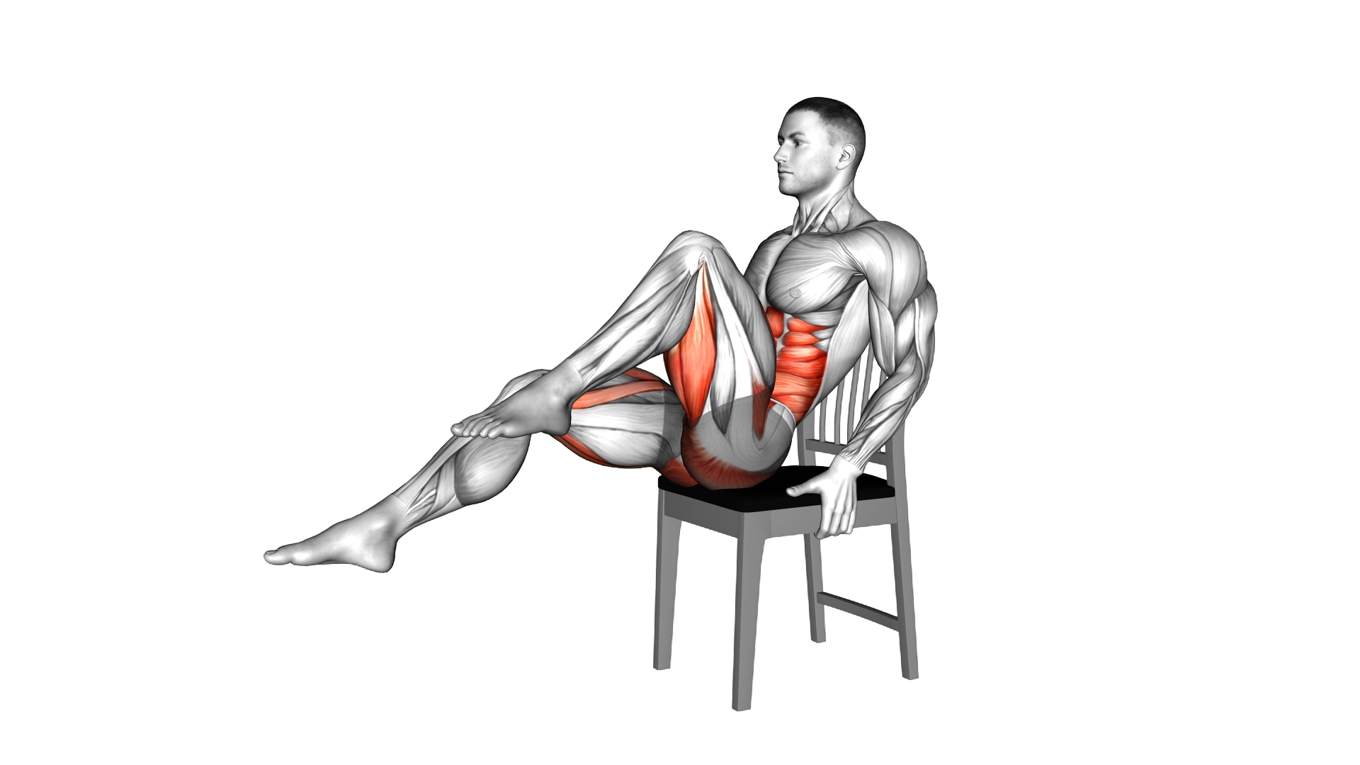Seated Lean Back Cycling on a Chair exercise demonstration