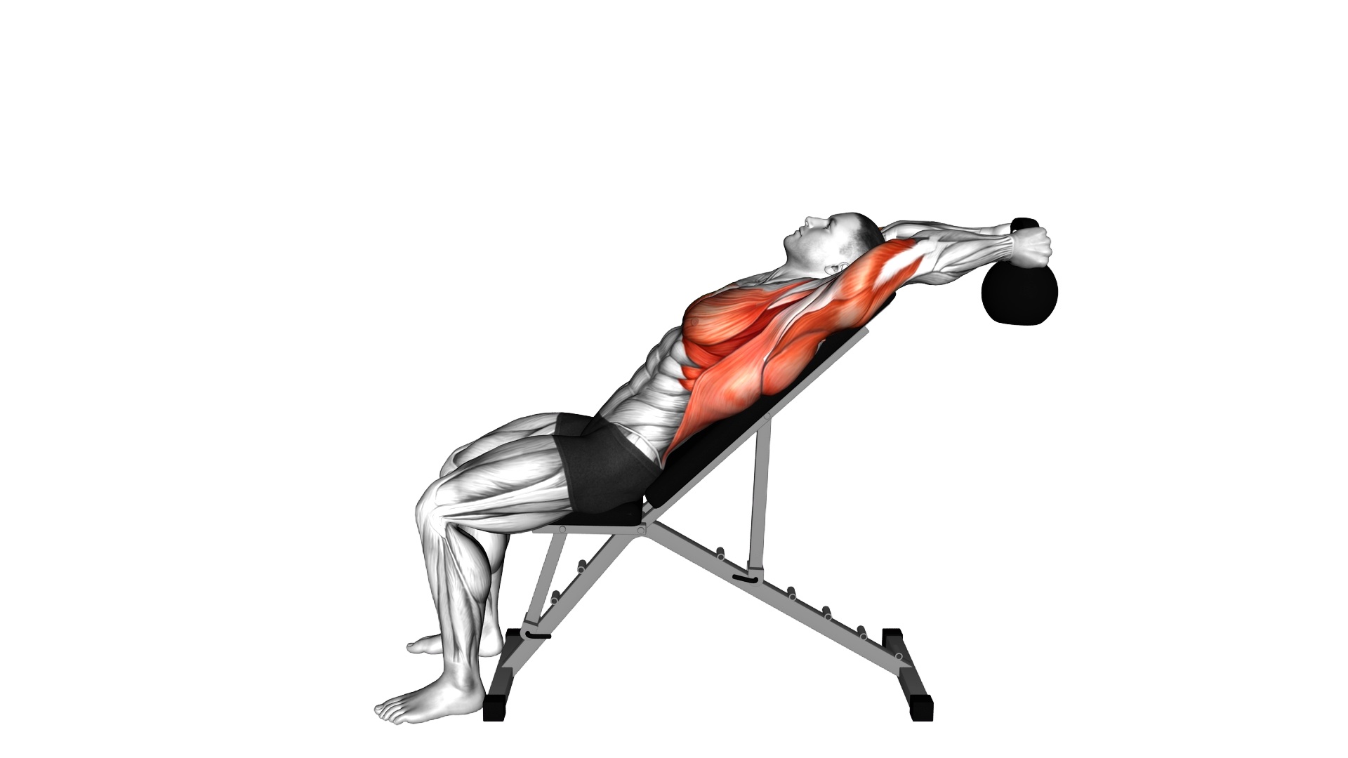 Kettlebell Incline Pullover exercise demonstration