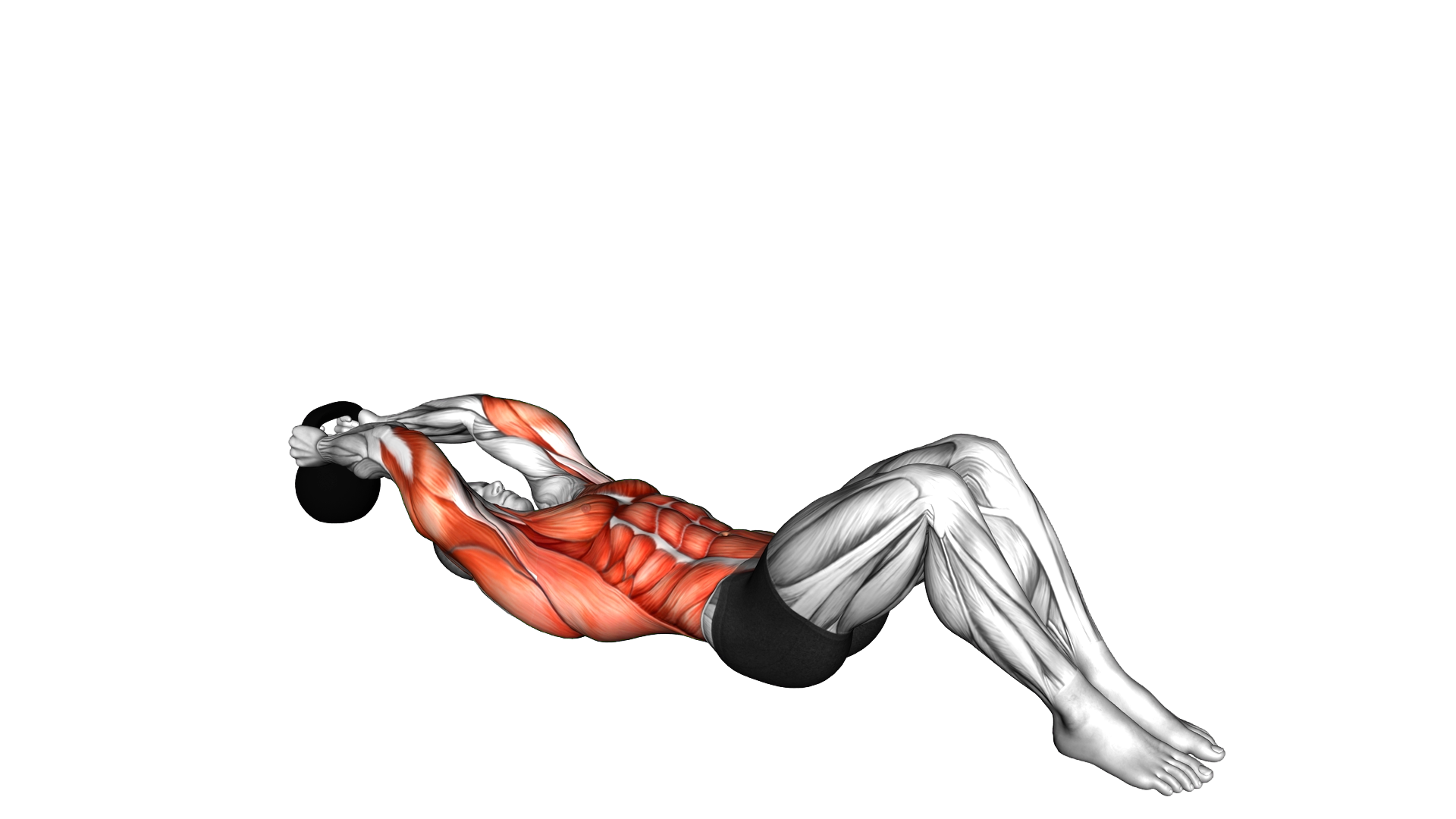Kettlebell Lying Woodchop exercise demonstration