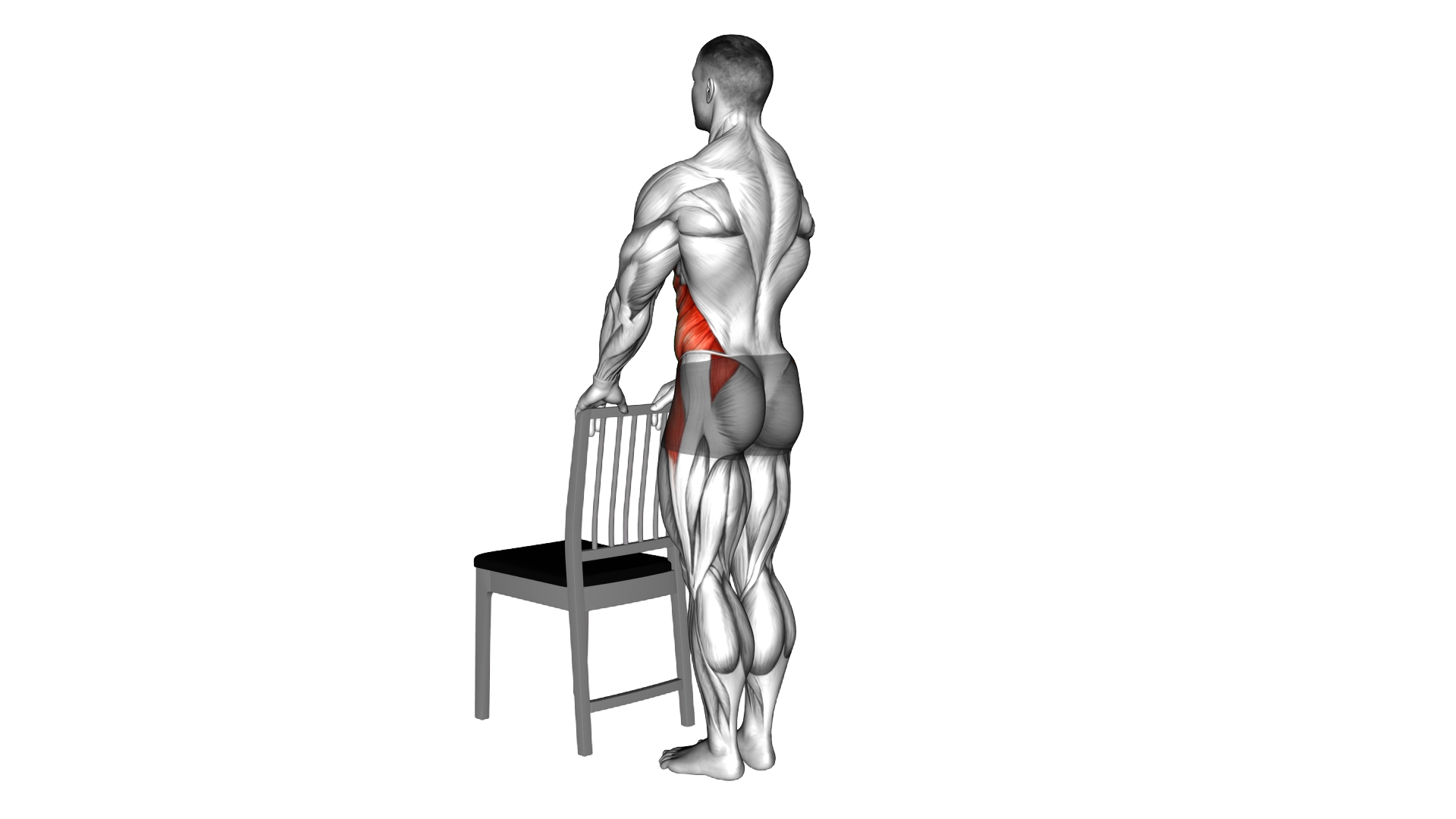 Sideway Leg Lift with a Chair exercise demonstration