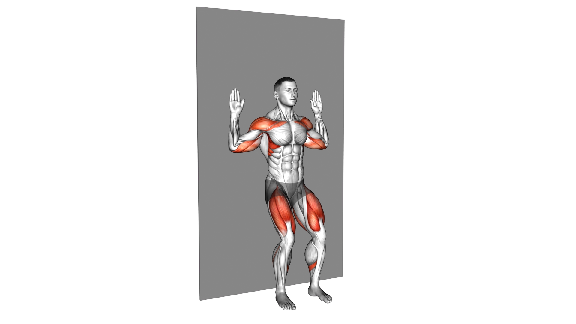 Standing Angel Wall Supported exercise demonstration