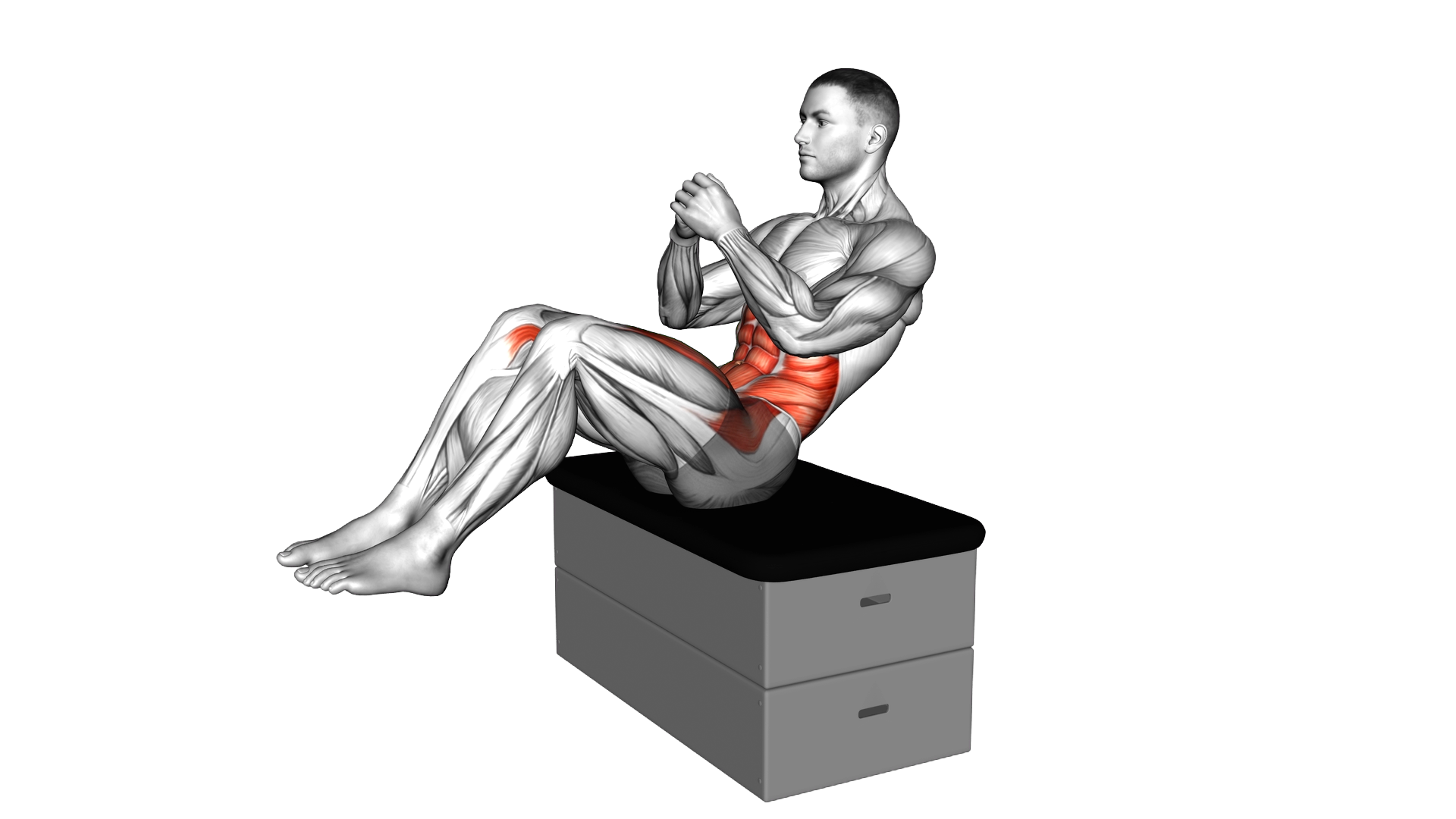 Russian Twist on a Padded Stool exercise demonstration