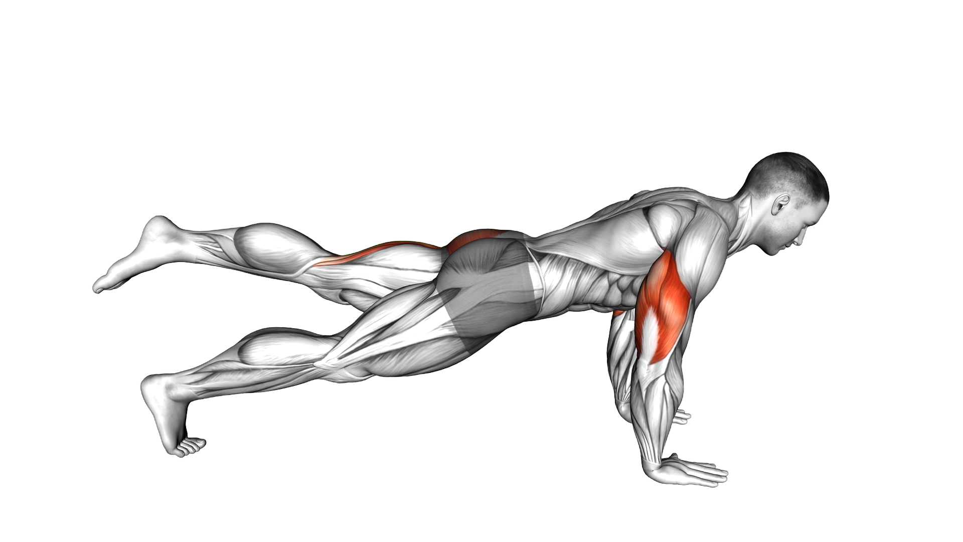 Offset Leg Push up exercise demonstration
